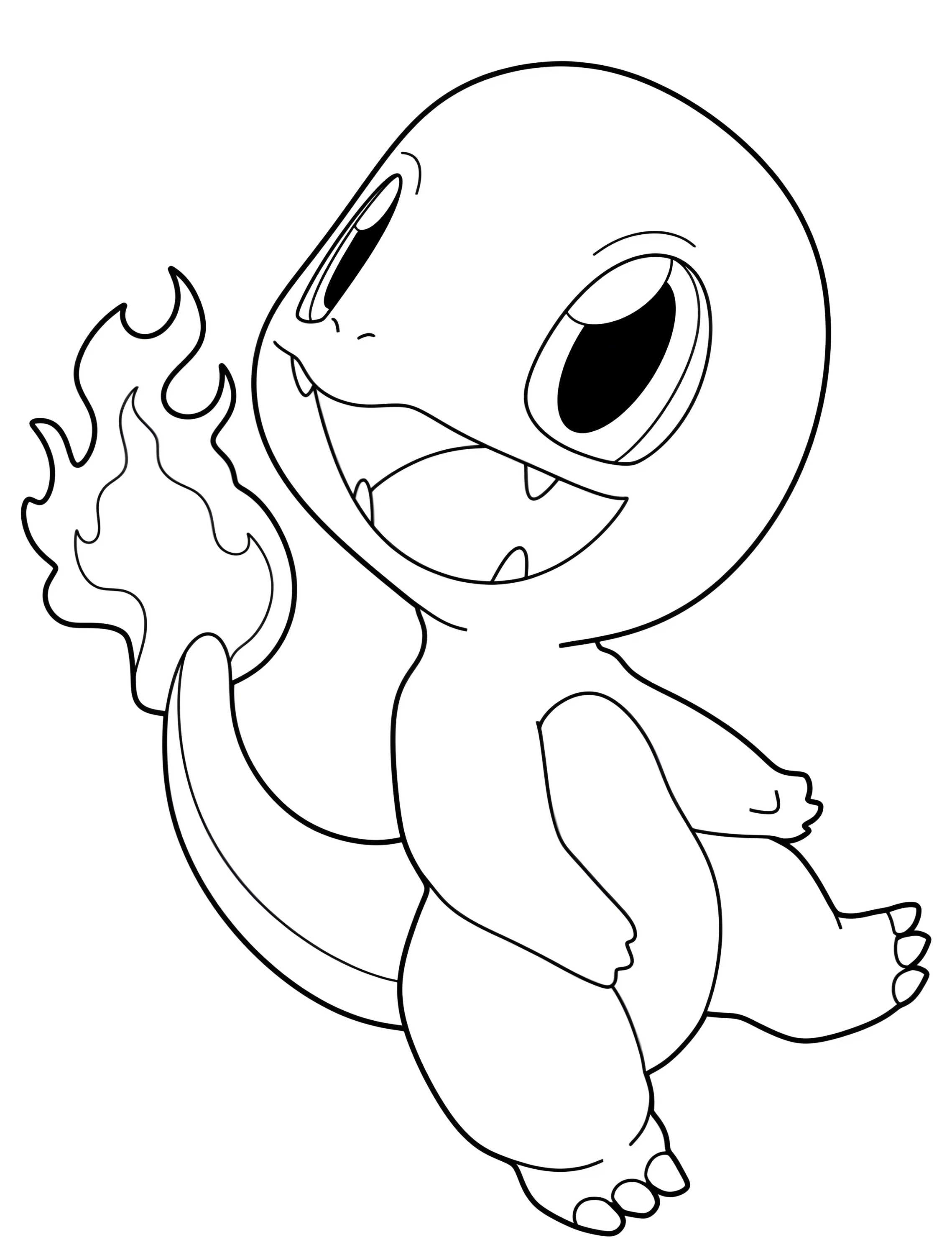 Милый Чармандера для малышей №6238. Раскраски из игр. Чармандер (Charmander).