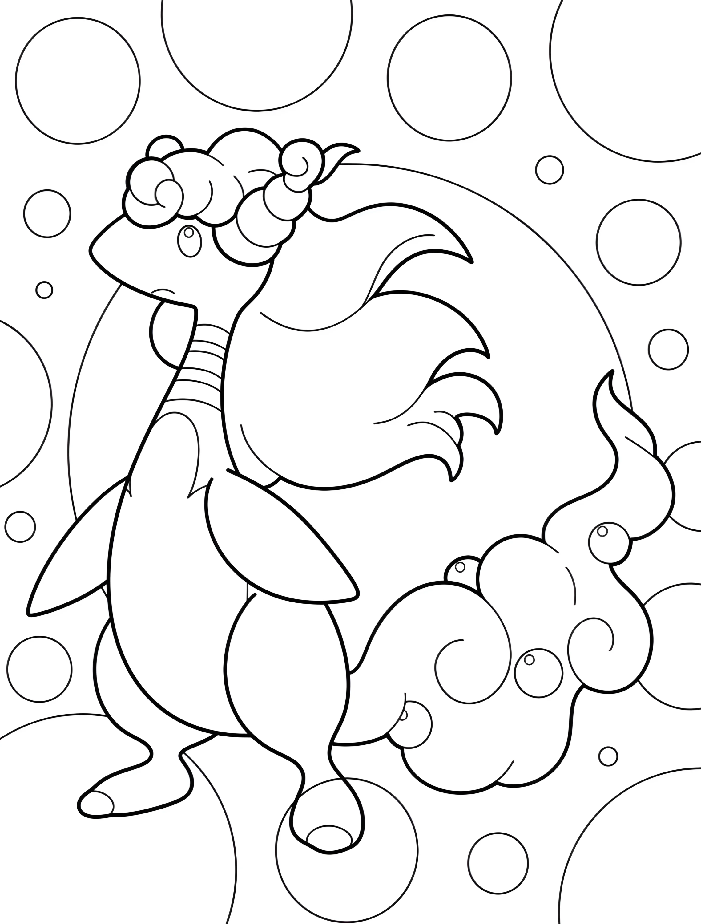 Милый Ампиар для детей №6971. Раскраски из игр. Мега Покемон (Mega Pokemon).