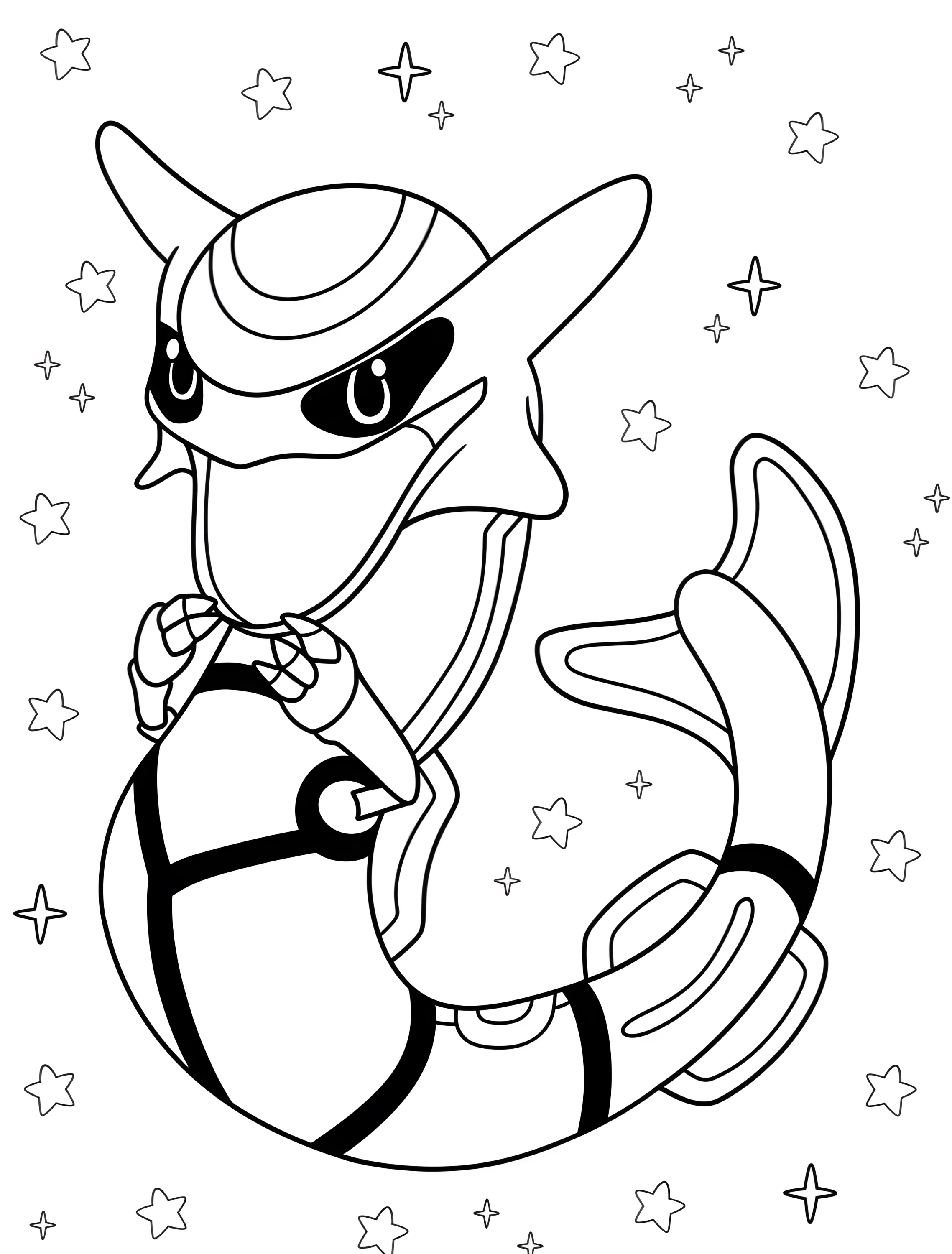 Милый Райкваза для детей №7557. Раскраски из игр. Рейкваза (Rayquaza).