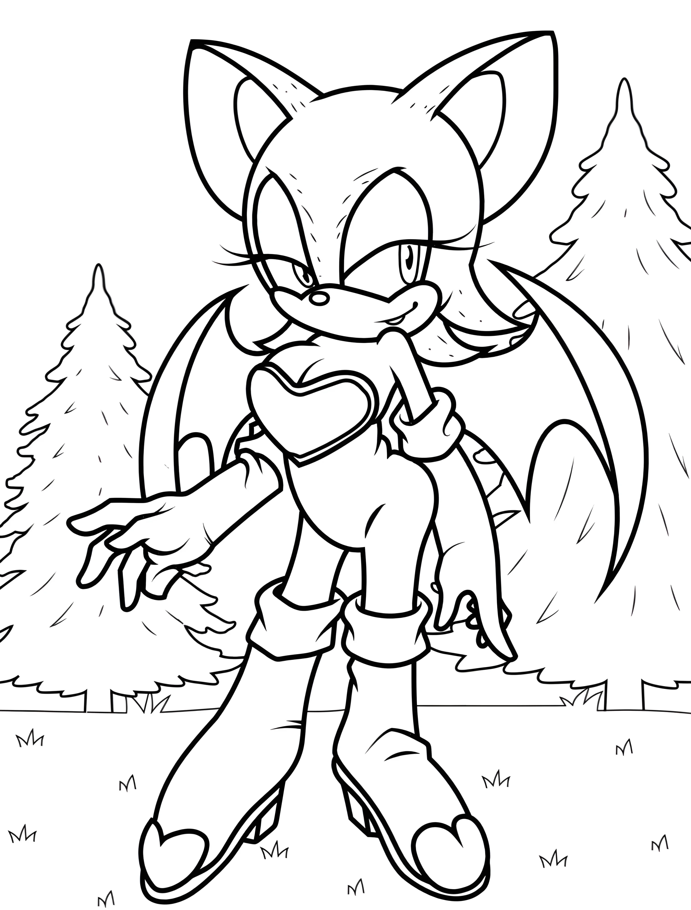 Милая лисичка Руж для детей №7764. Раскраски из игр. Соник (Sonic).