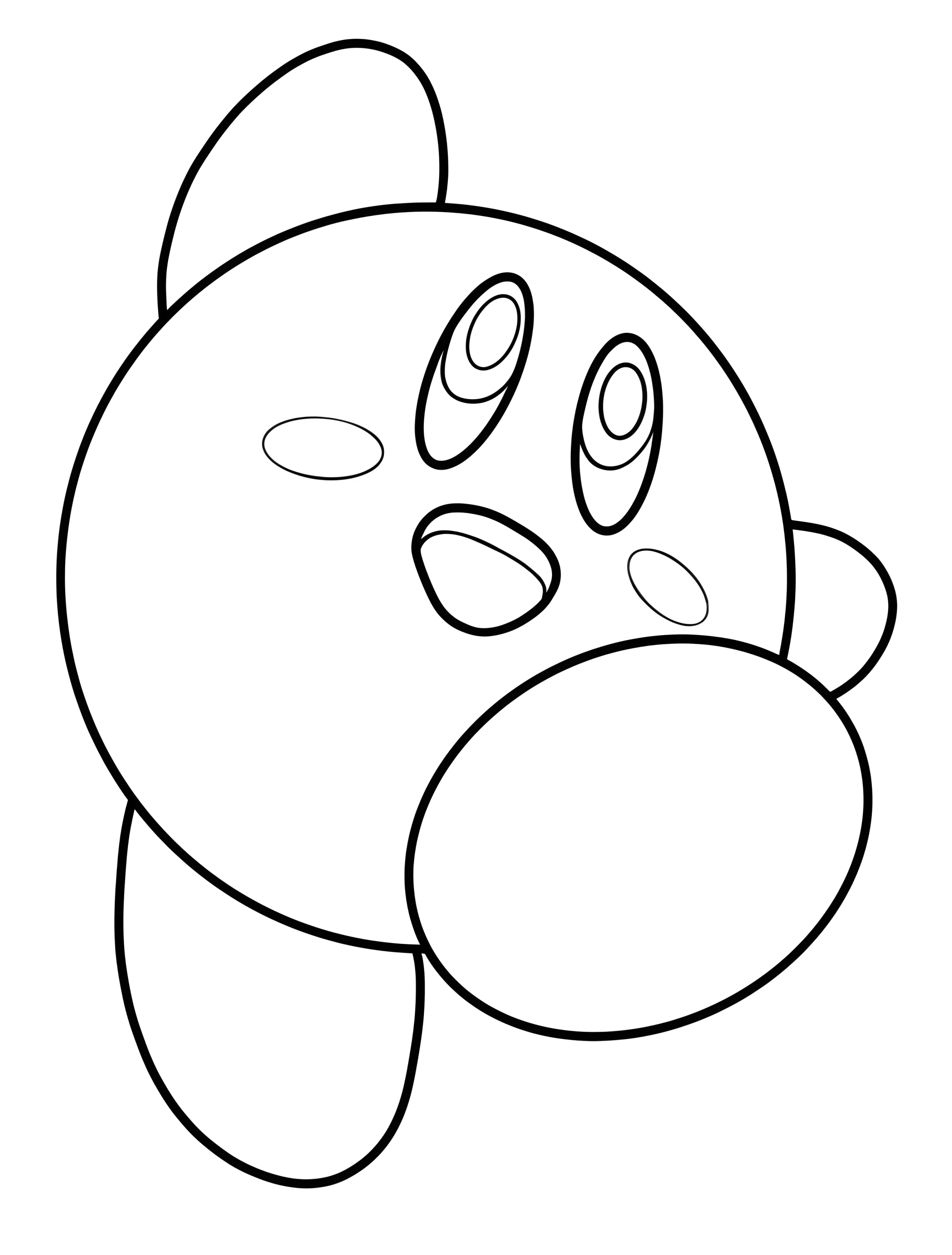 Милый Кирби для детей №6740. Раскраски из игр. Кирби (Kirby).