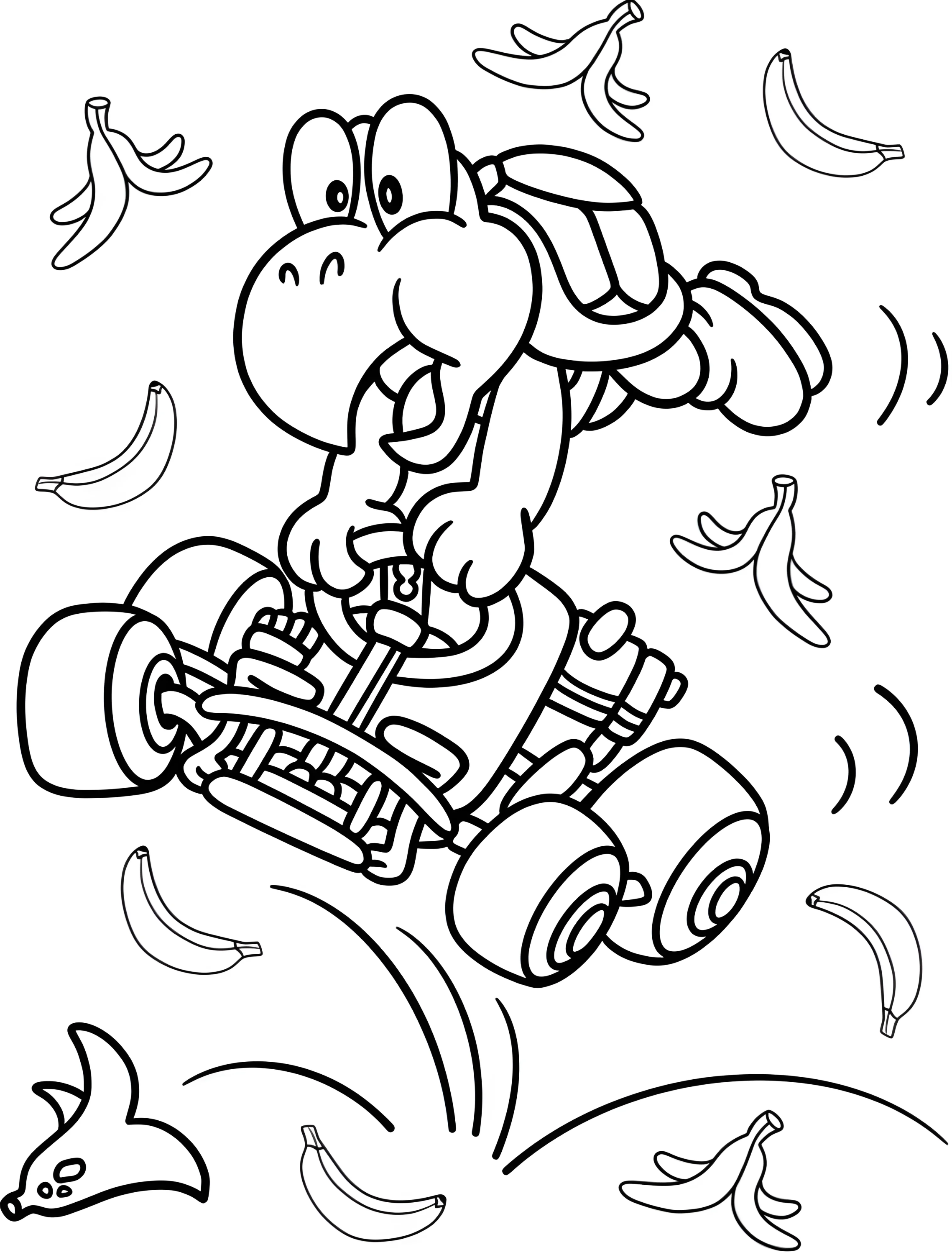 Яйцо Купа Трупа в карти Mario Kart №6783. Раскраски из игр. Купа Трупа (Koopa Troopa).