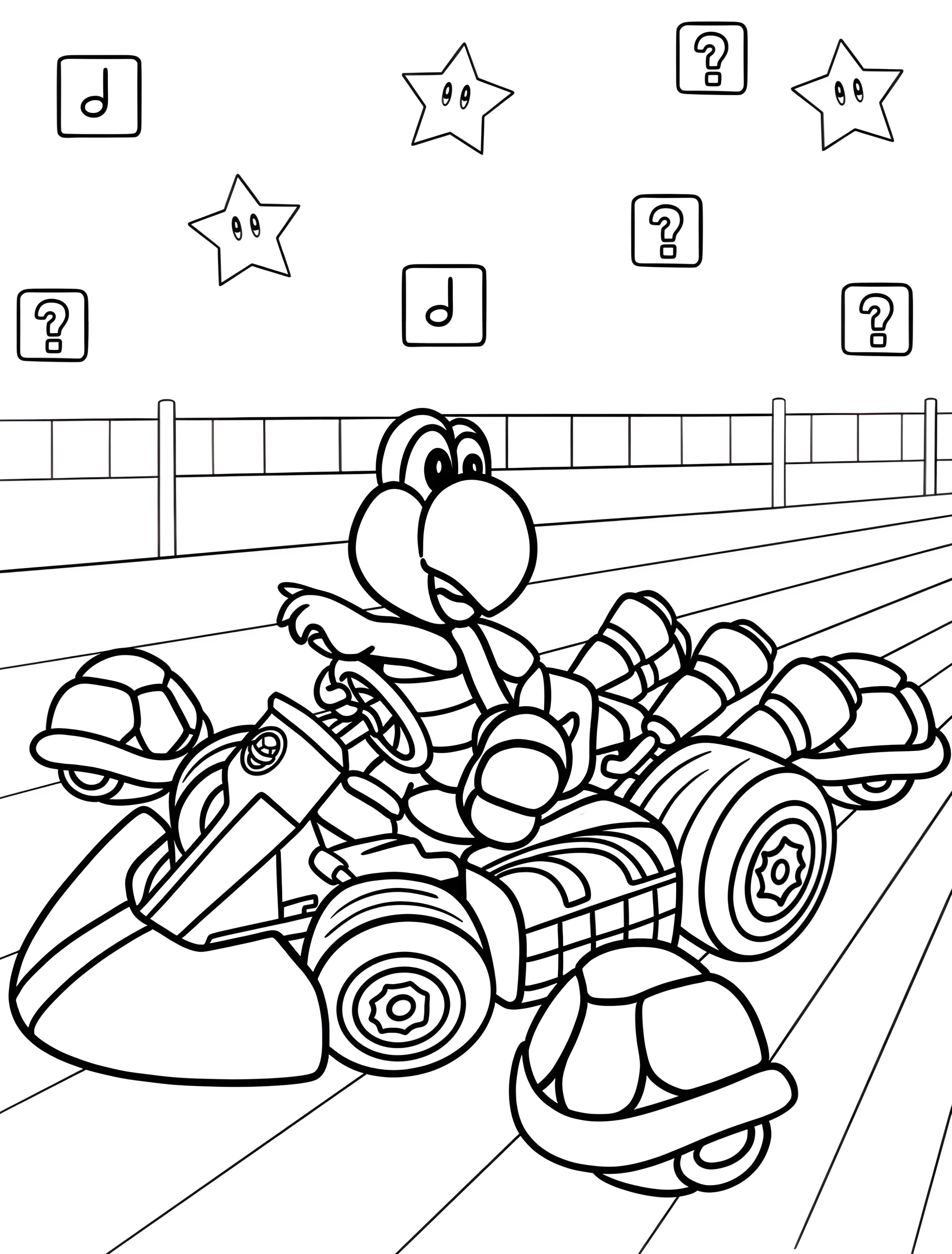 Купа Трупа на картинге для детей №6786. Раскраски из игр. Купа Трупа (Koopa Troopa).
