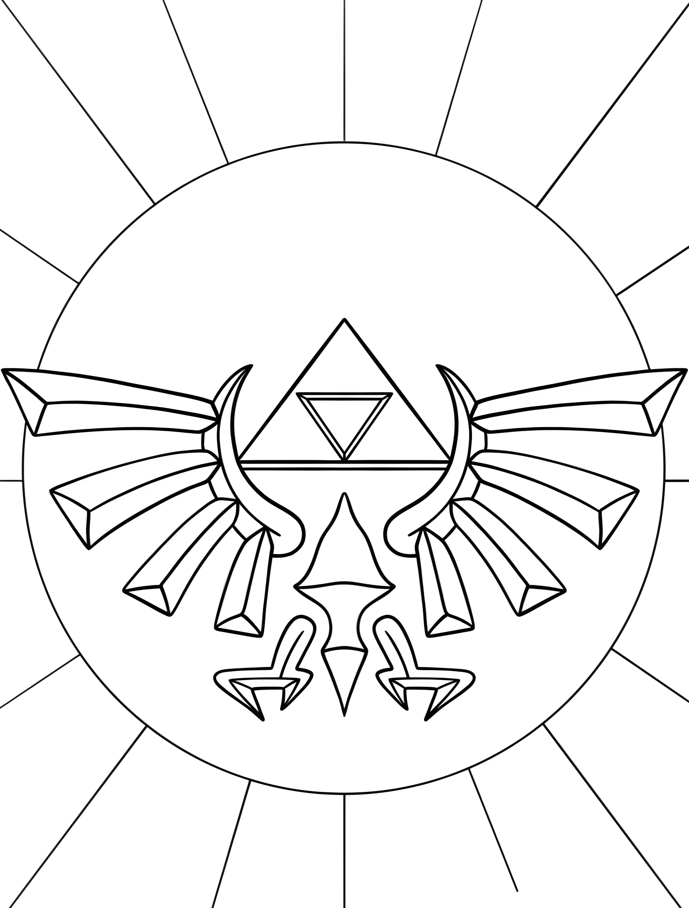 Логотип Легенды о Зельде для детей №8228. Раскраски из игр. Зельда (Zelda).