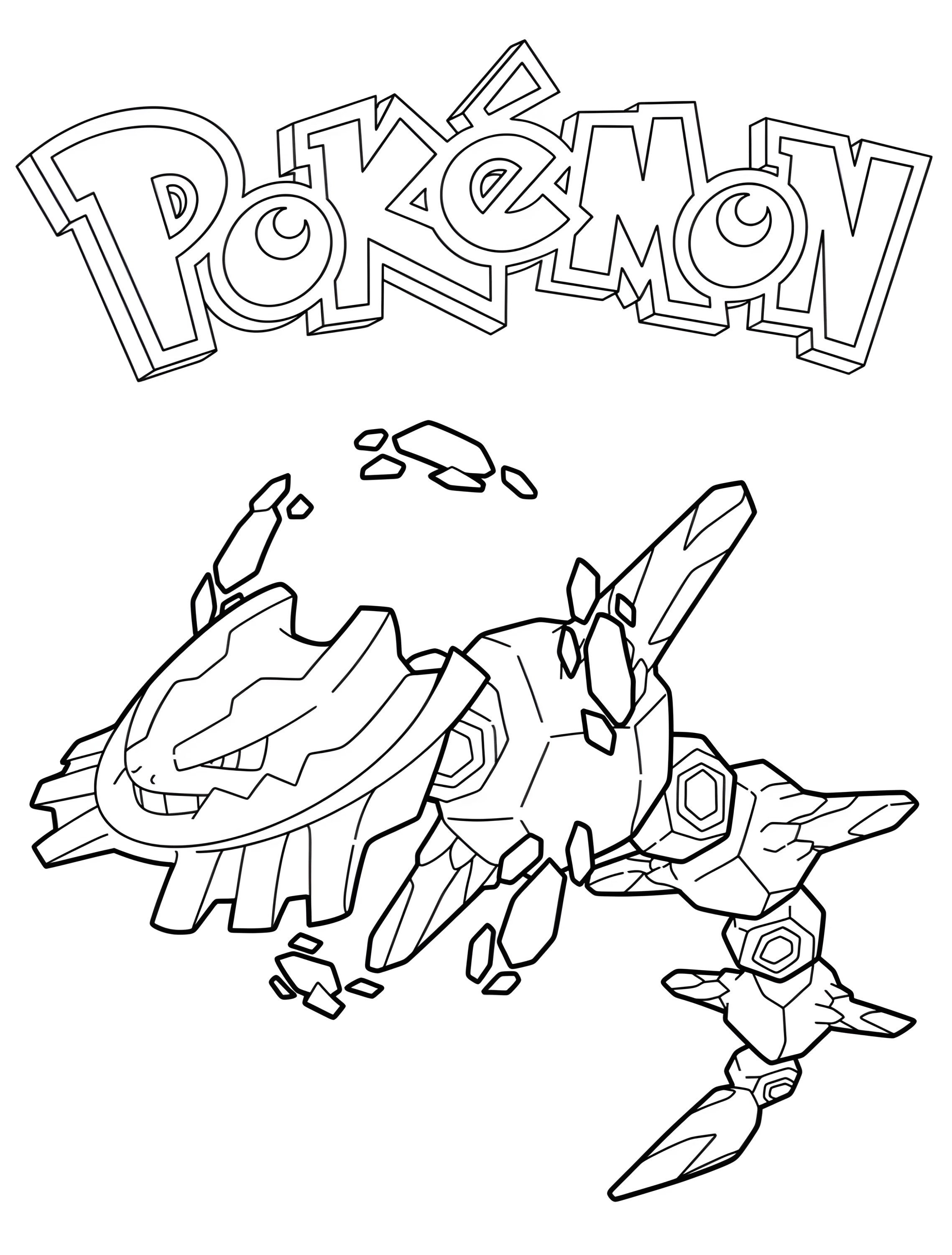 Покемон Стилакс для детей №6984. Раскраски из игр. Мега Покемон (Mega Pokemon).