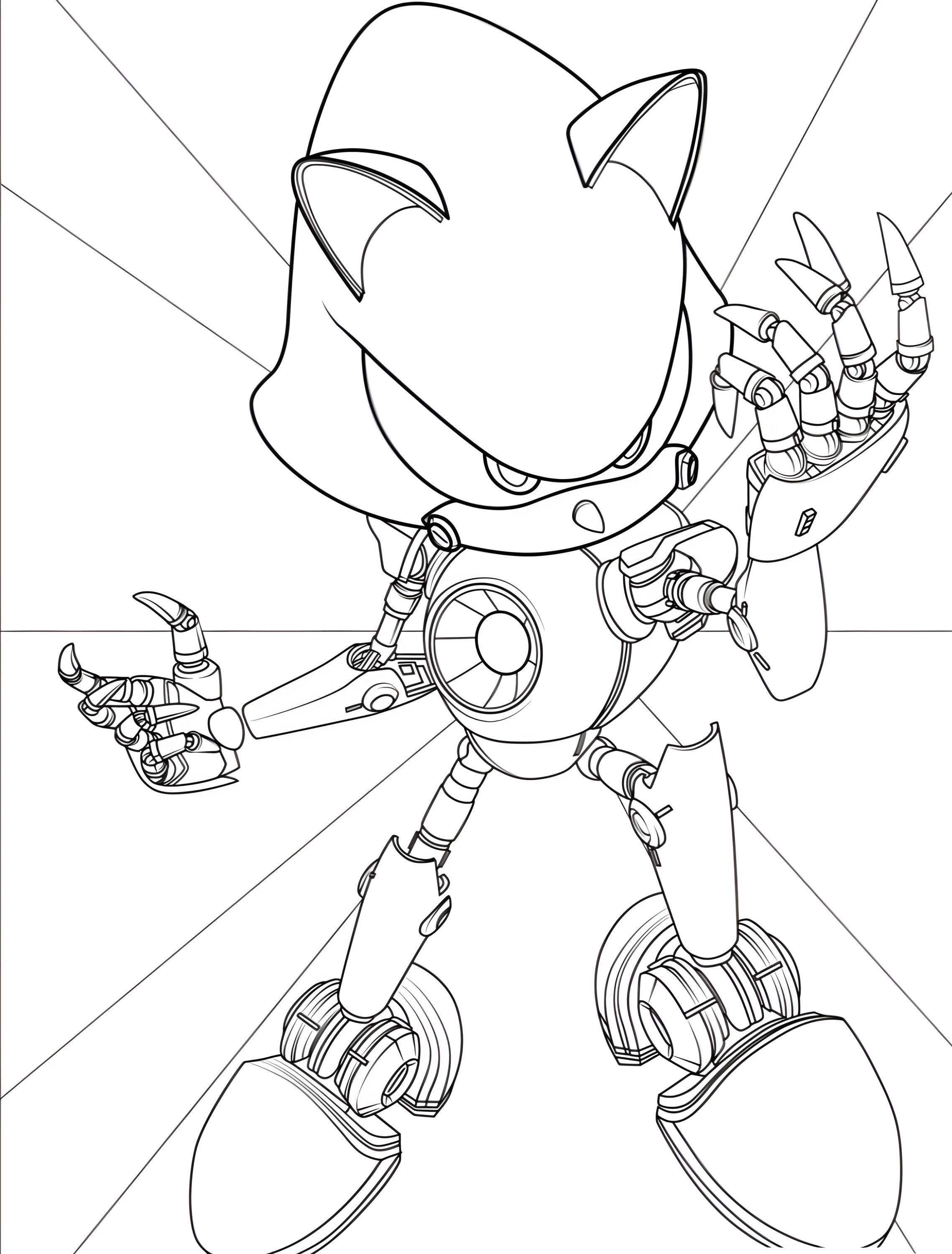 Мета Сонник для детей №7769. Раскраски из игр. Соник (Sonic).