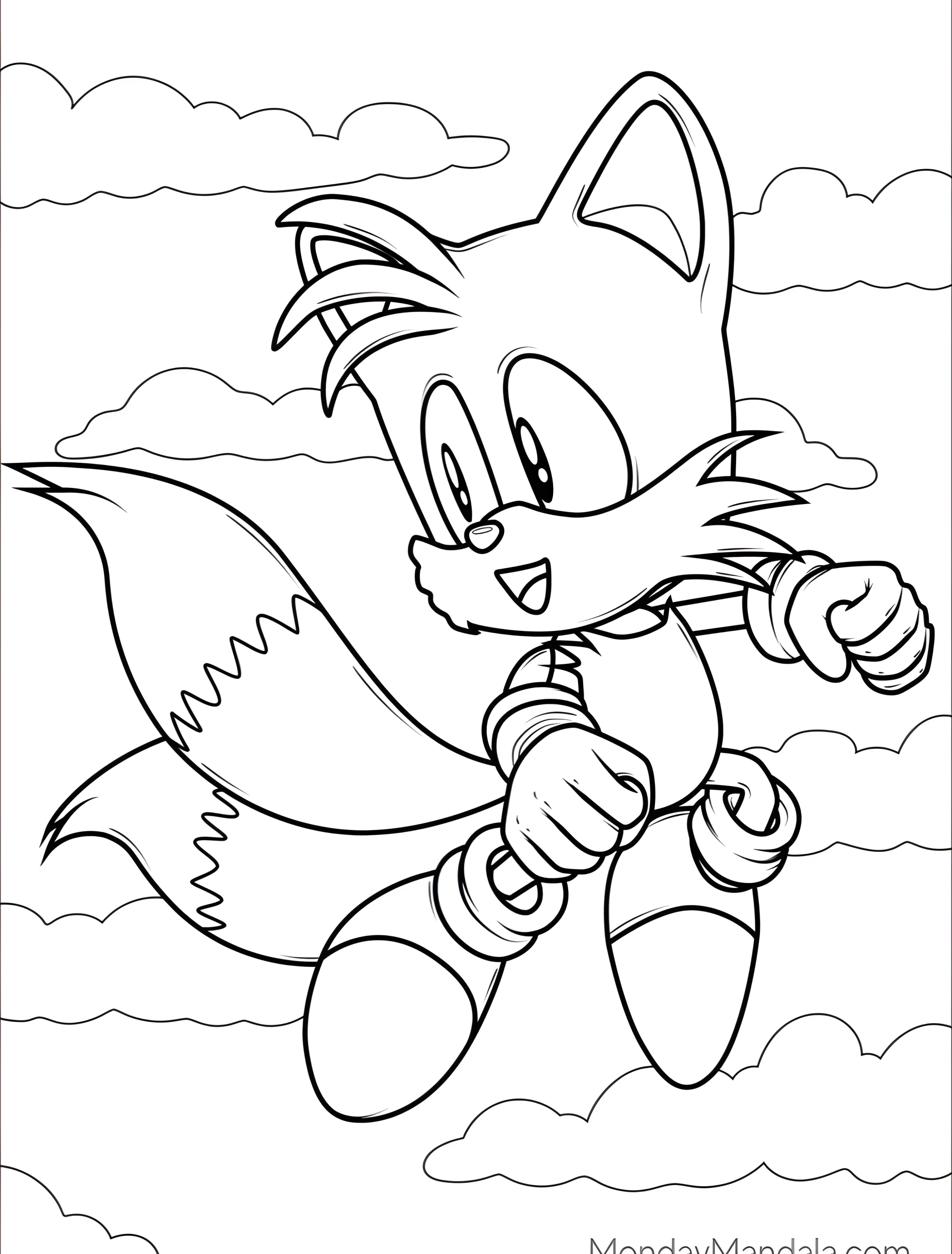 Тайлз Прауэр для детей №7771. Раскраски из игр. Соник (Sonic).