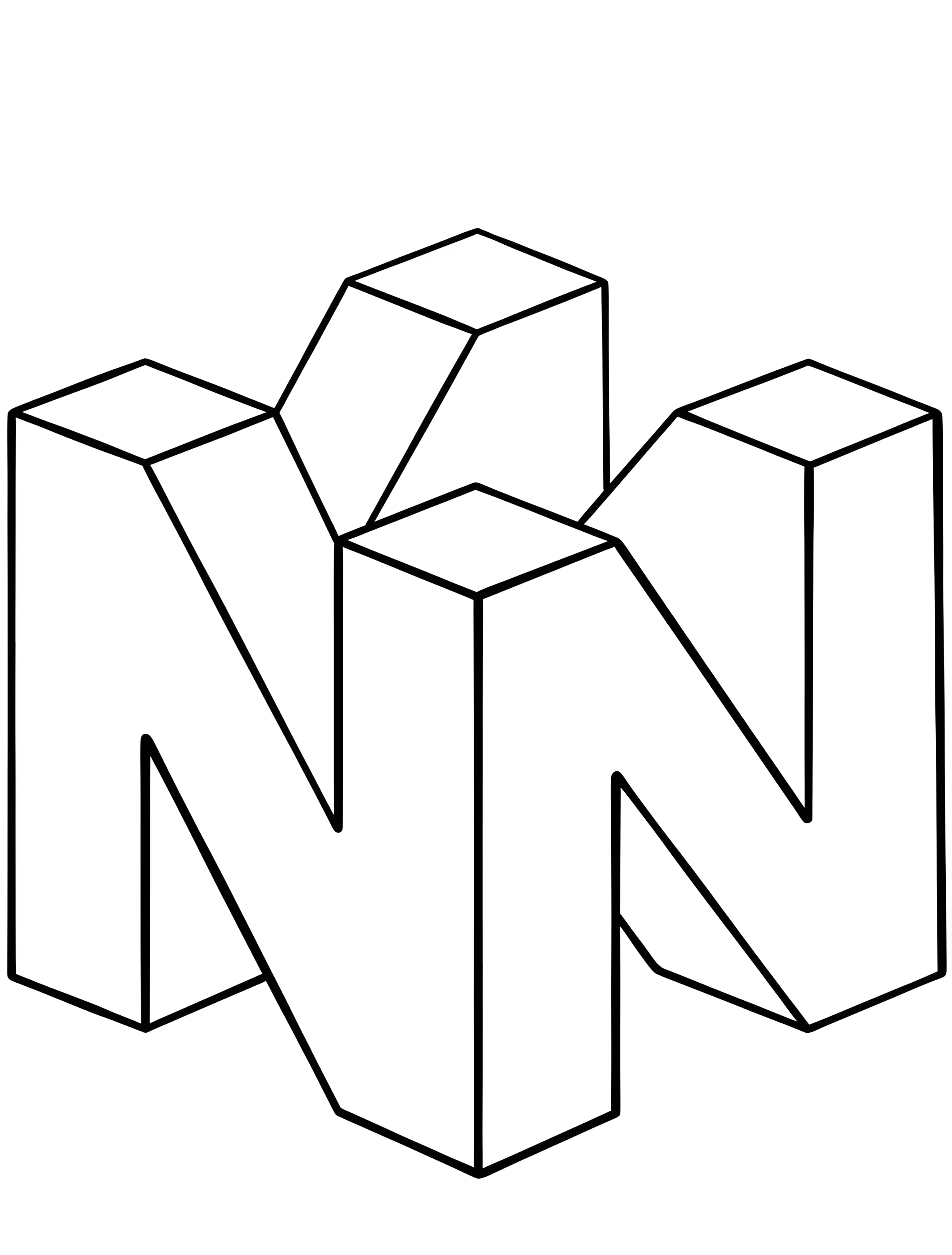 Логотип Nintendo 64 для детей №7150. Раскраски из игр. Нинтендо (Nintendo).