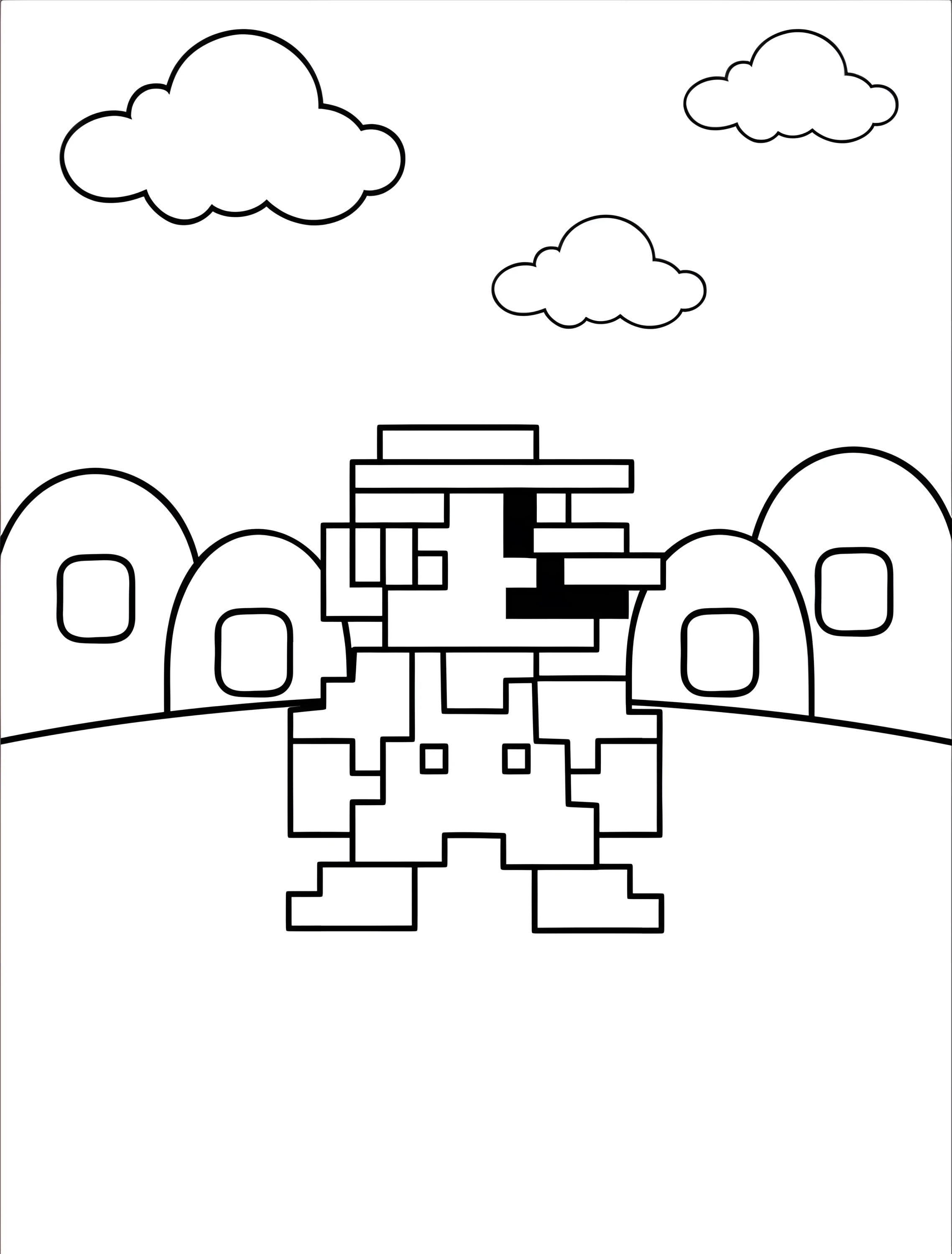 Марио и замок для детей №6955. Раскраски из игр. Марио (Mario).