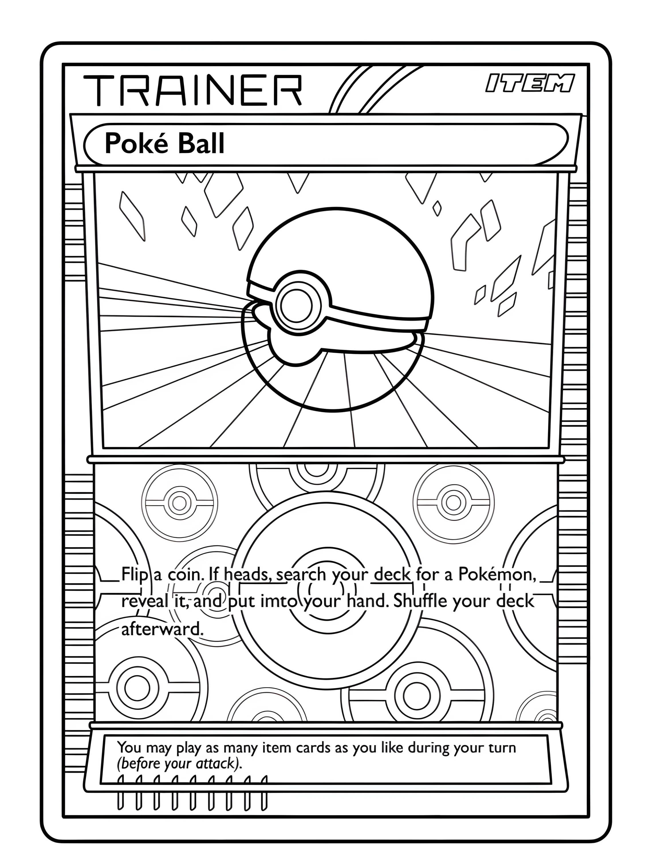 Покебол для детей милый персонаж №7282. Раскраски из игр. Покебол (Pokeball).