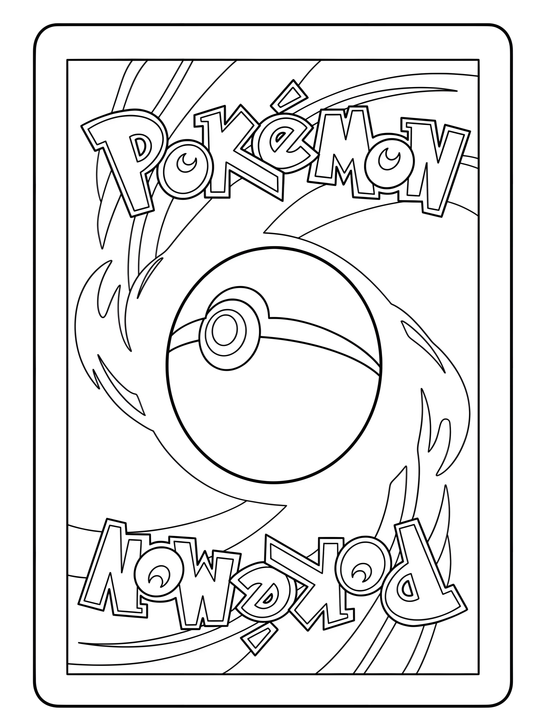 Карта Покемон для детей №7322. Раскраски из игр. Карты Покемон (Pokemon Card).