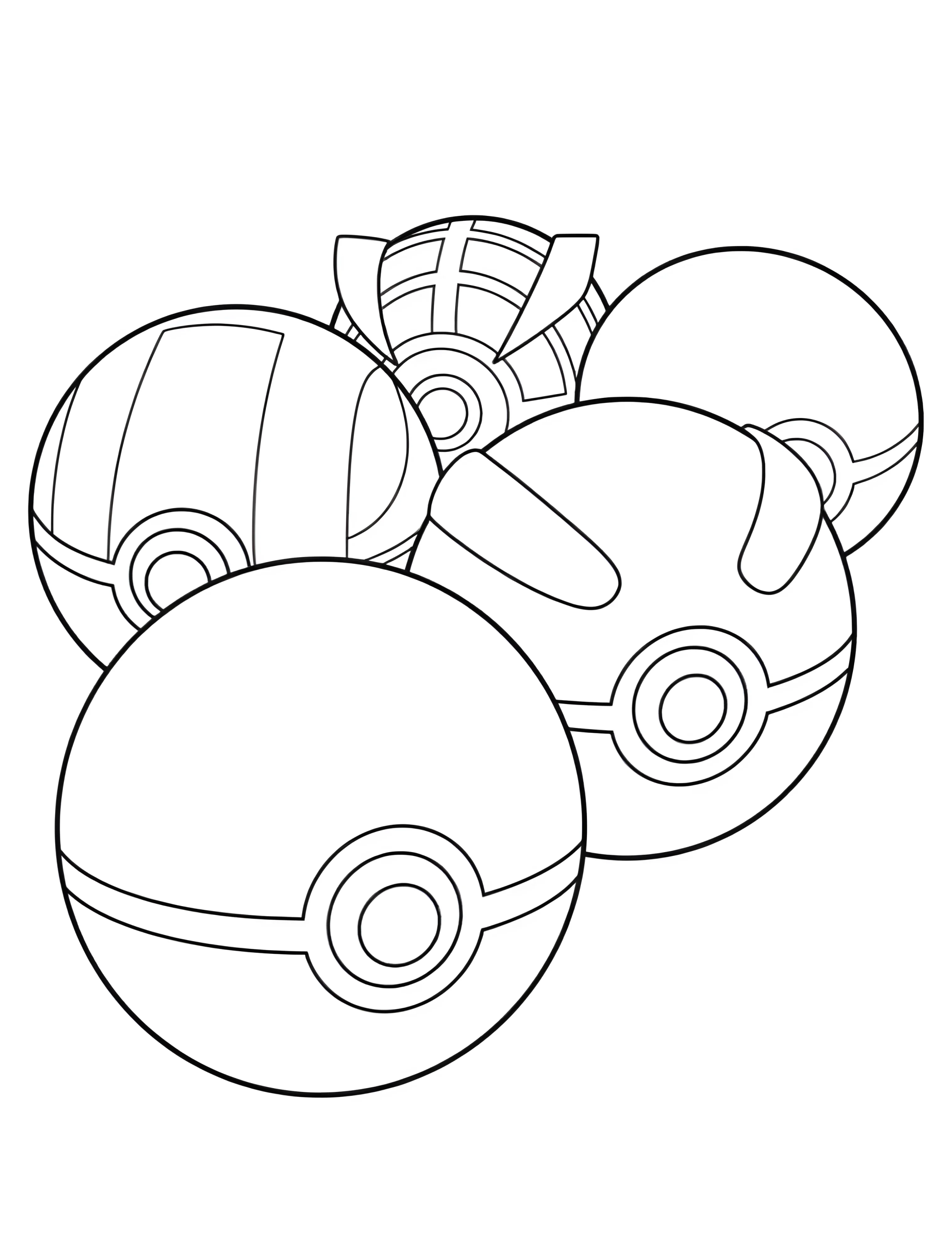 Покебол для детей №7413. Раскраски из игр. Покемон (Pokemon).