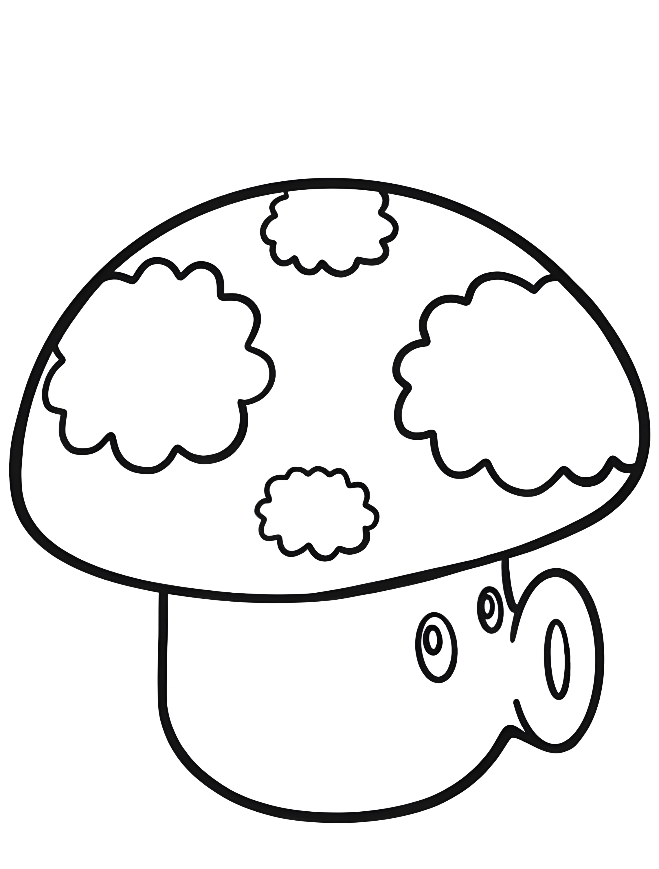 Милый гриб для детей №7264. Раскраски из игр. Растения против Зомби (Plants vs. Zombies).