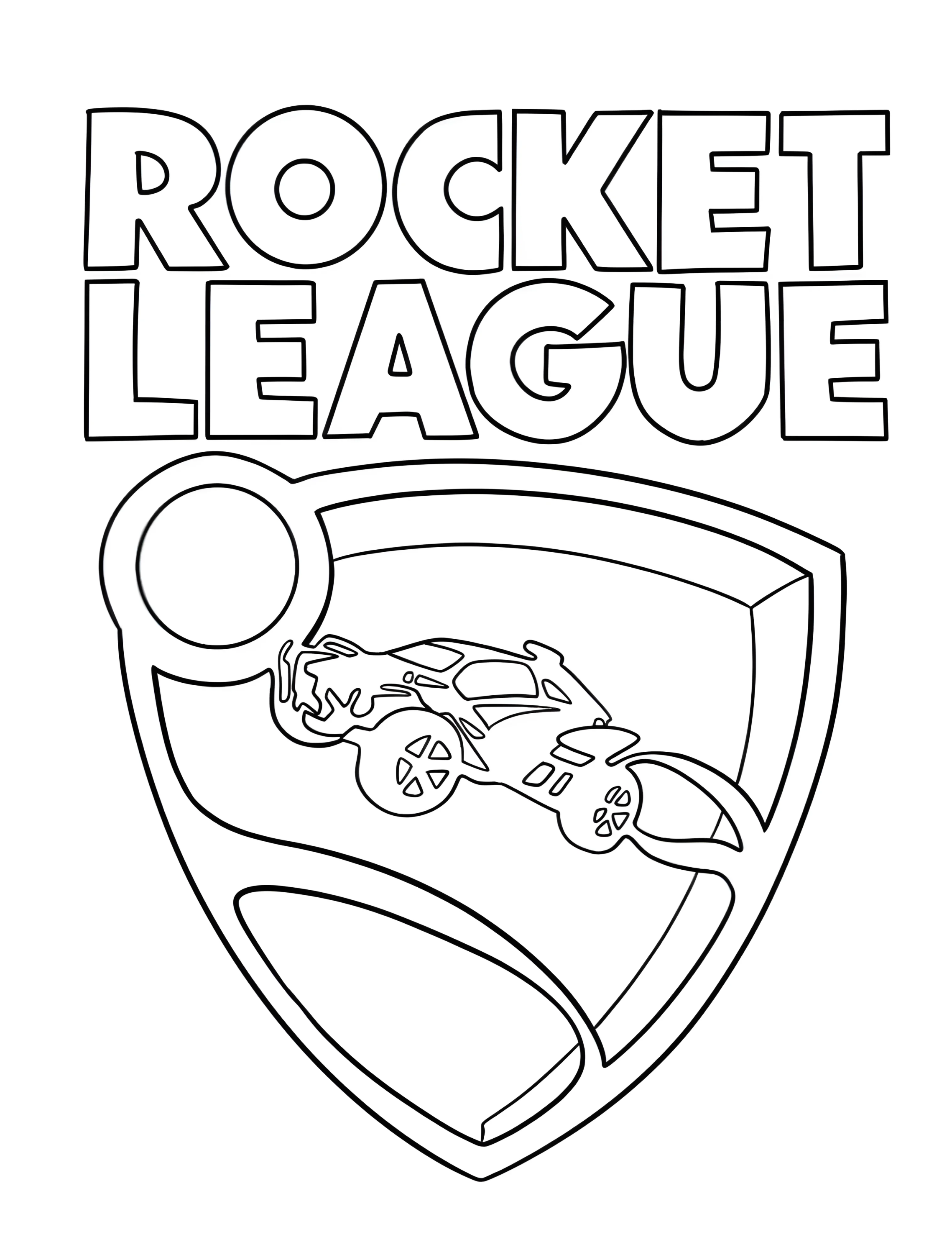 Логотип Rocket League для фанатов игры №7622. Раскраски из игр. Рокет Лига (Rocket League).