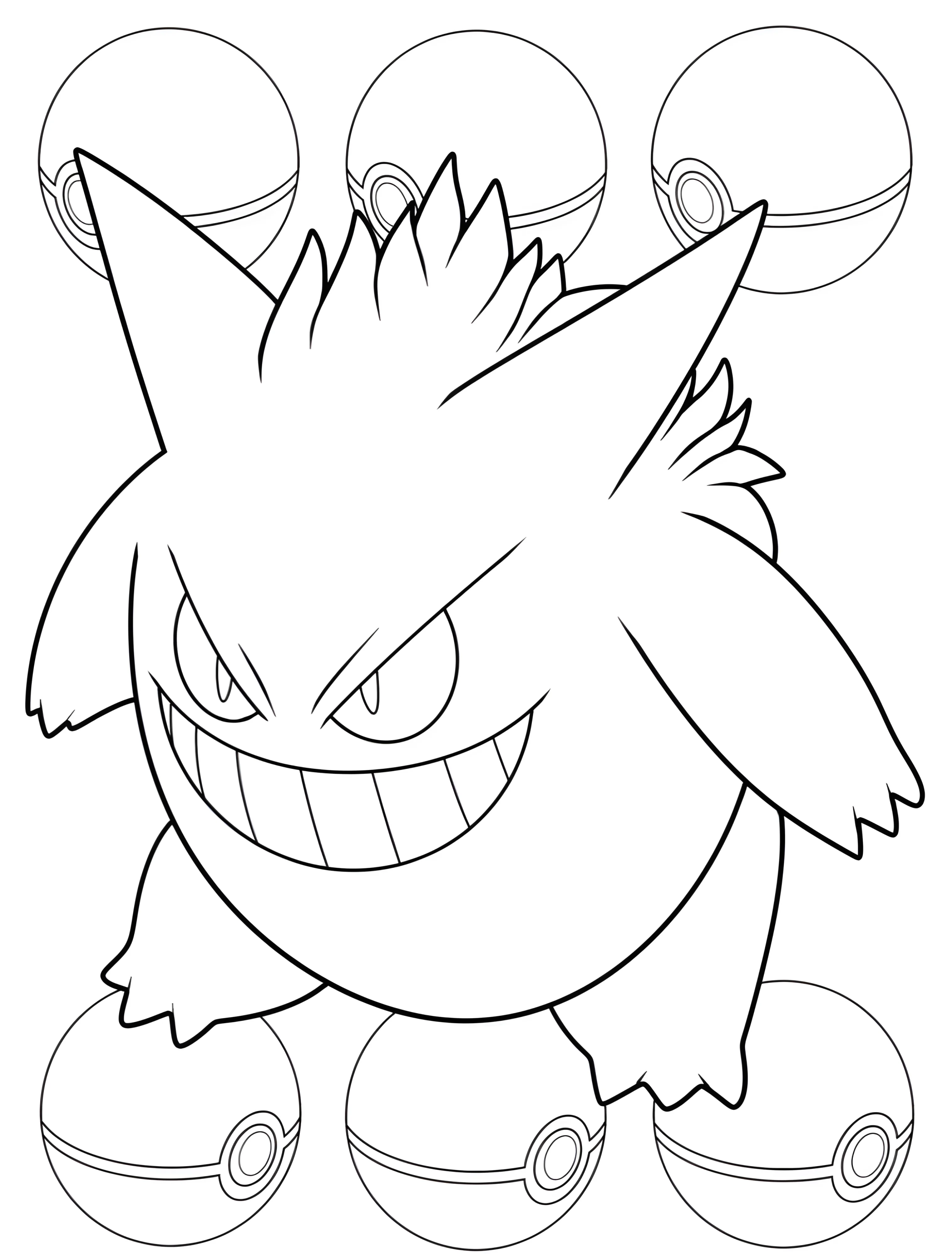 Забавный персонаж Гengar для детей №6560. Раскраски из игр. Генгар (Gengar).