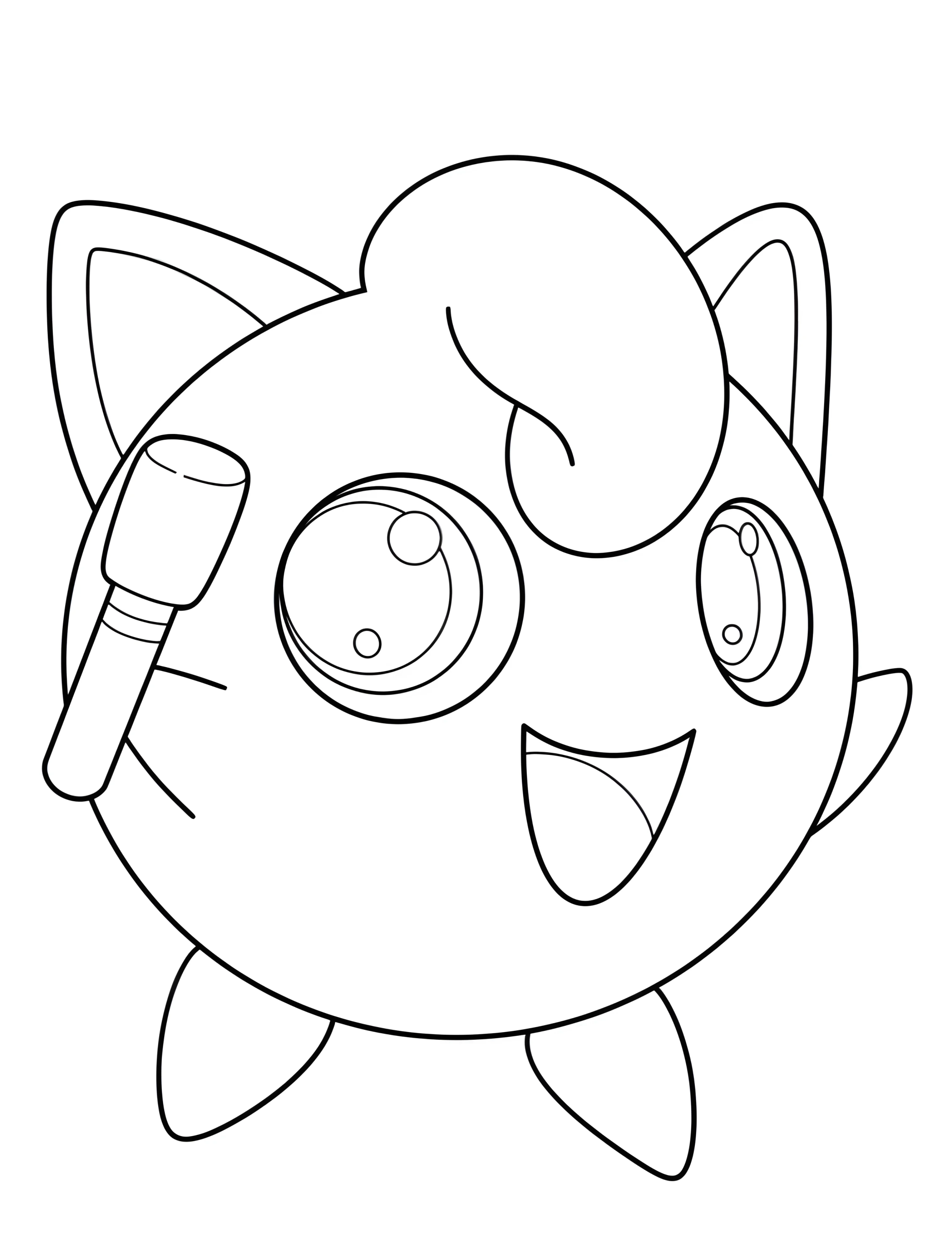 Милый Джиглипафф для детей №6681. Раскраски из игр. Джигглипафф (Jigglypuff).