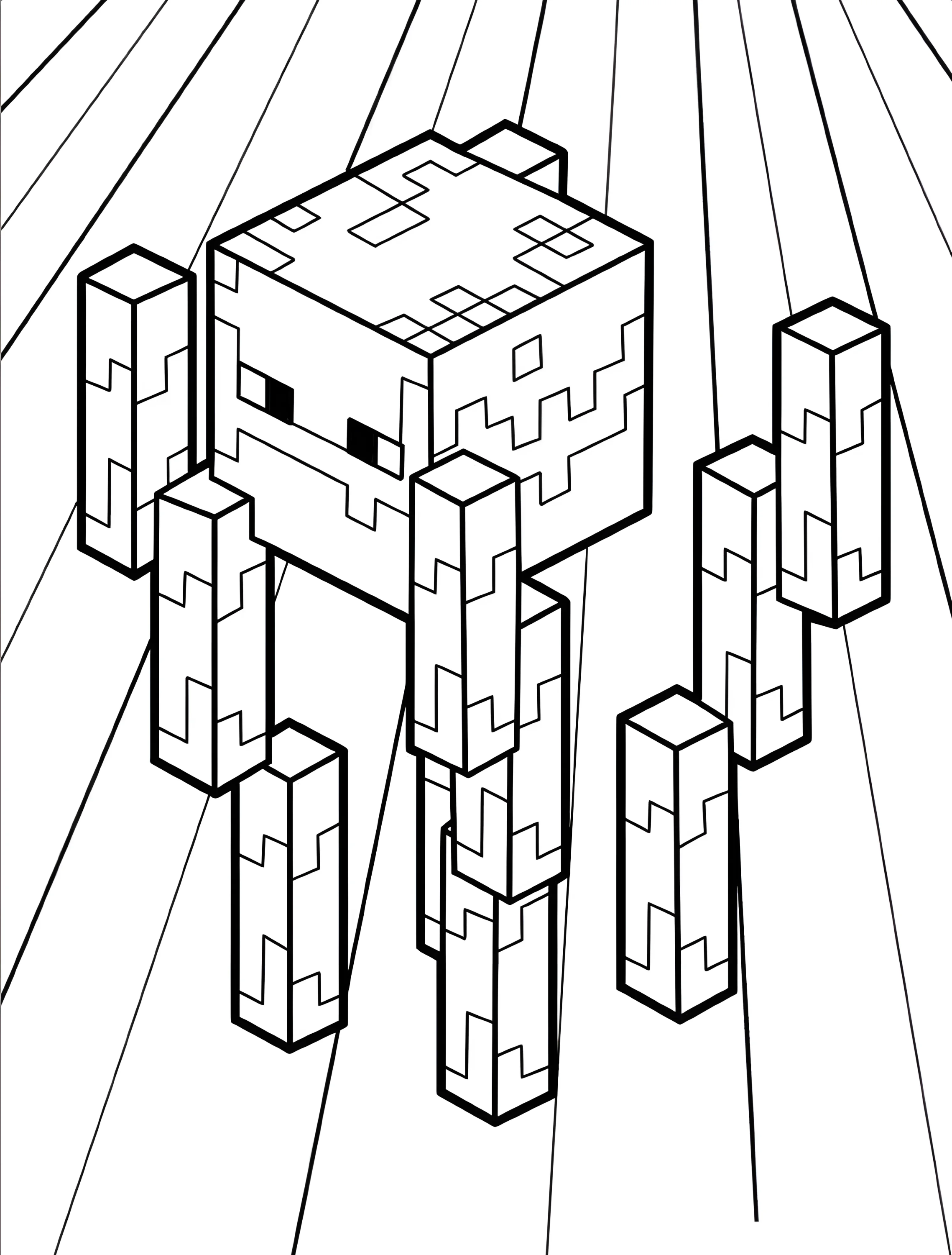 Забавный персонаж Блейз из Майнкрафт №7112. Раскраски из игр. Майнкрафт (Minecraft).