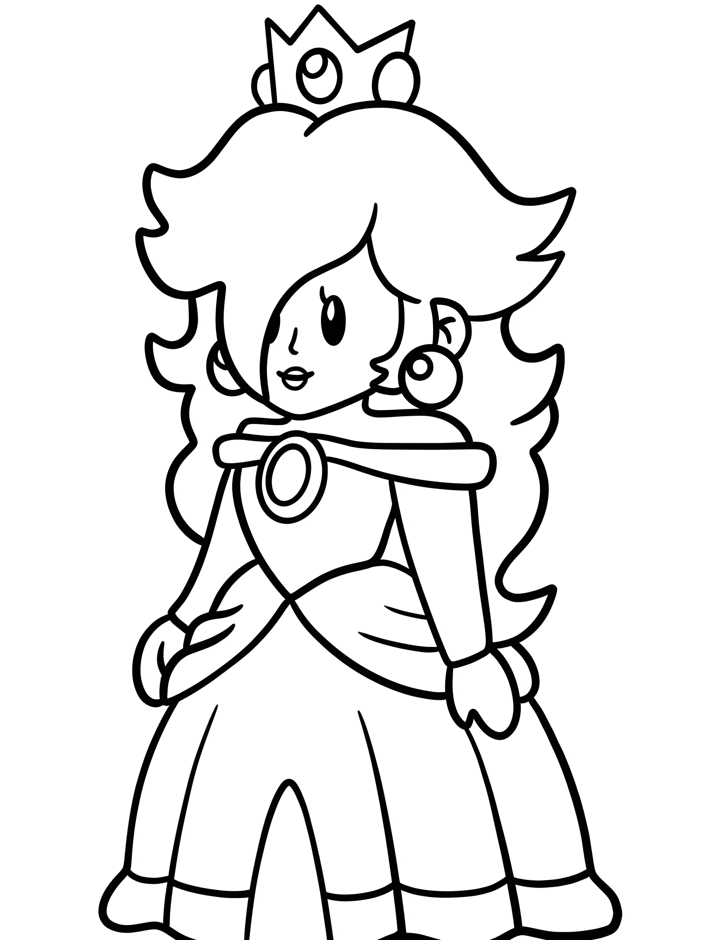 Принцесса Розалина для малышей №7649. Раскраски из игр. Розалина (Rosalina).