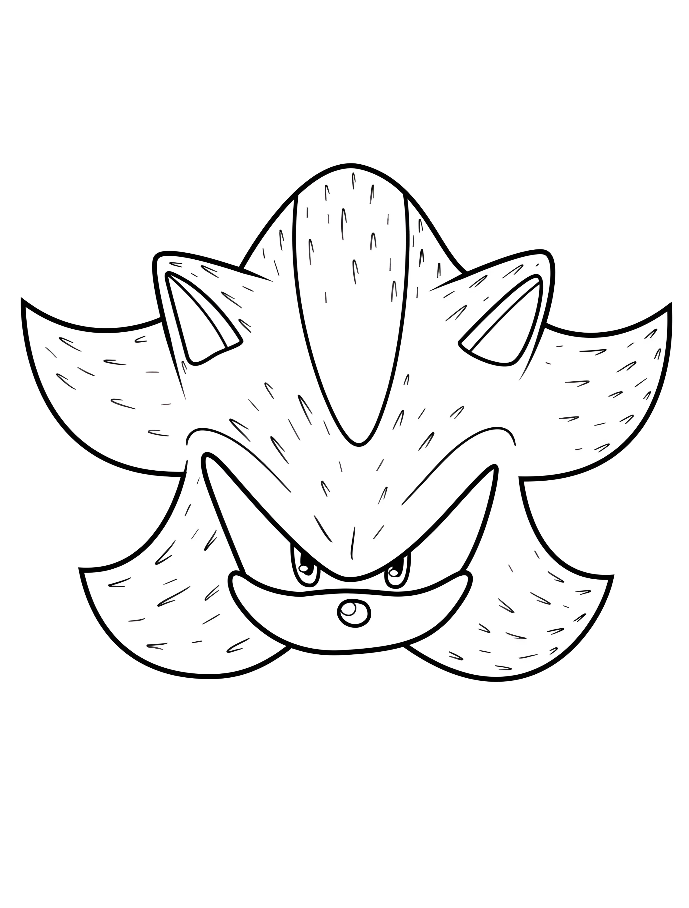 Забавный еж Соник для детей №7669. Раскраски из игр. Шэдоу Соник (Shadow Sonic).