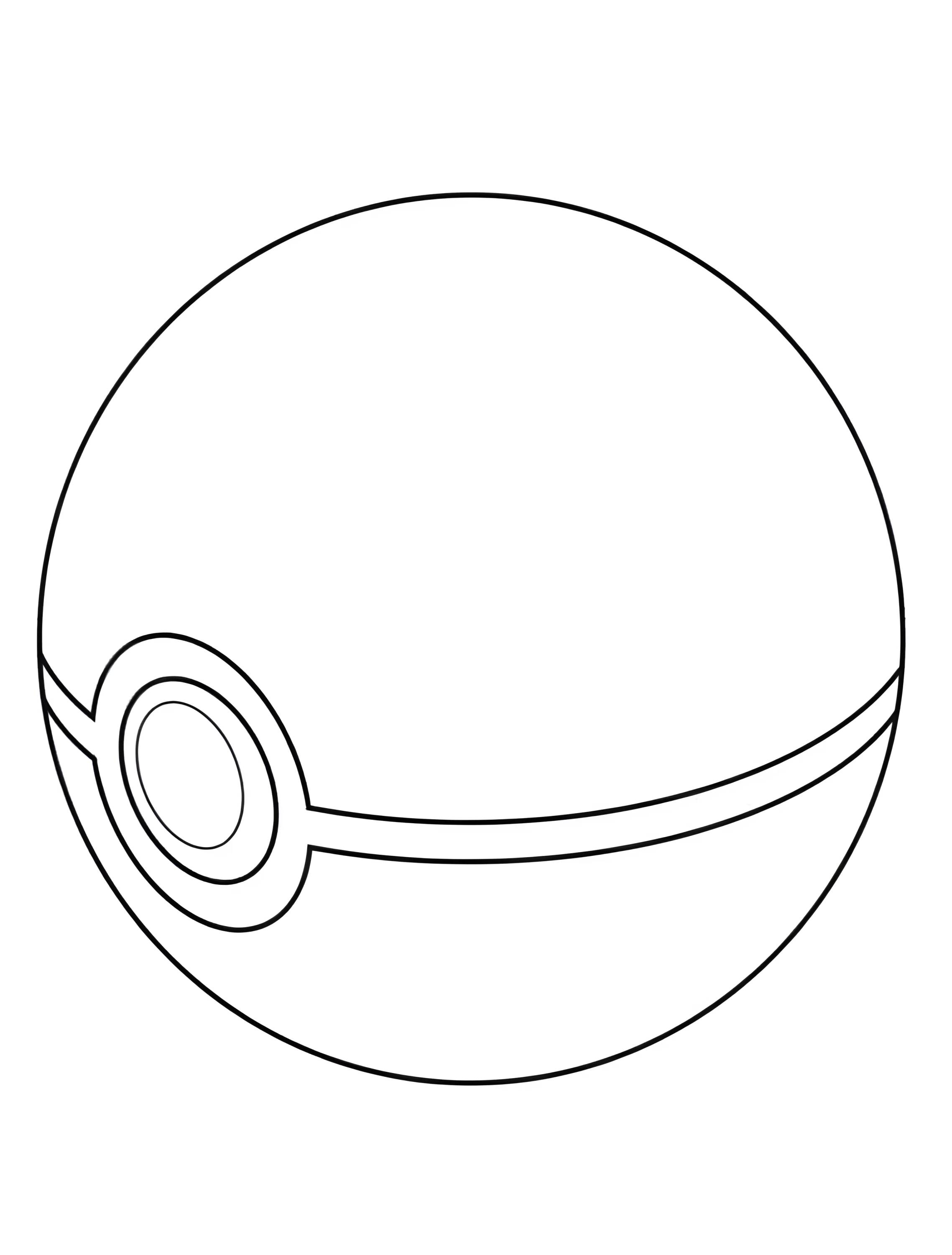 Покебол для раскрашивания для детей №7423. Раскраски из игр. Покемон (Pokemon).