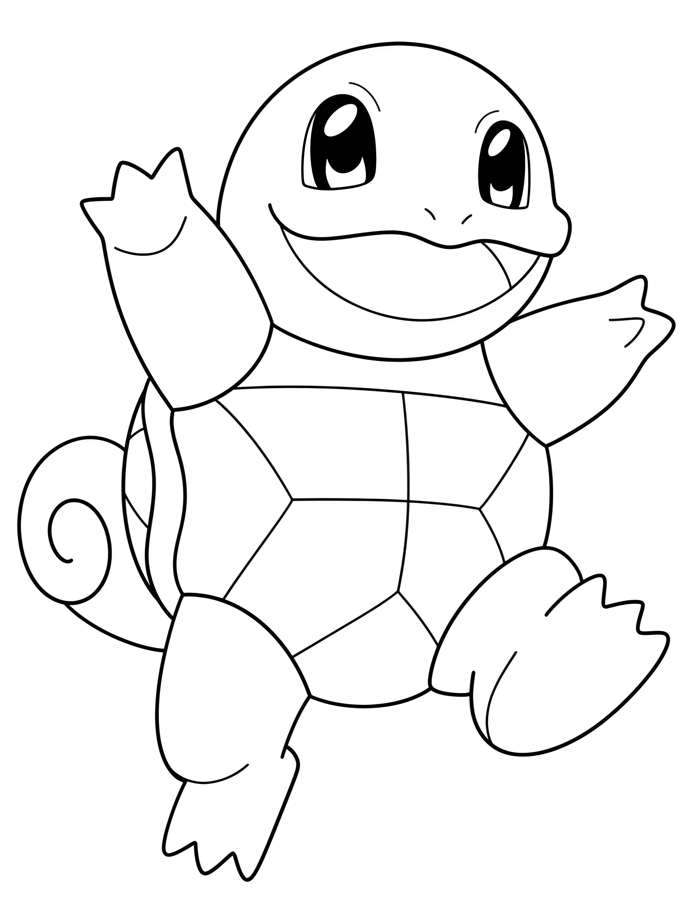 Милый черепашонок для детей №7868. Раскраски из игр. Сквиртл (Squirtle).