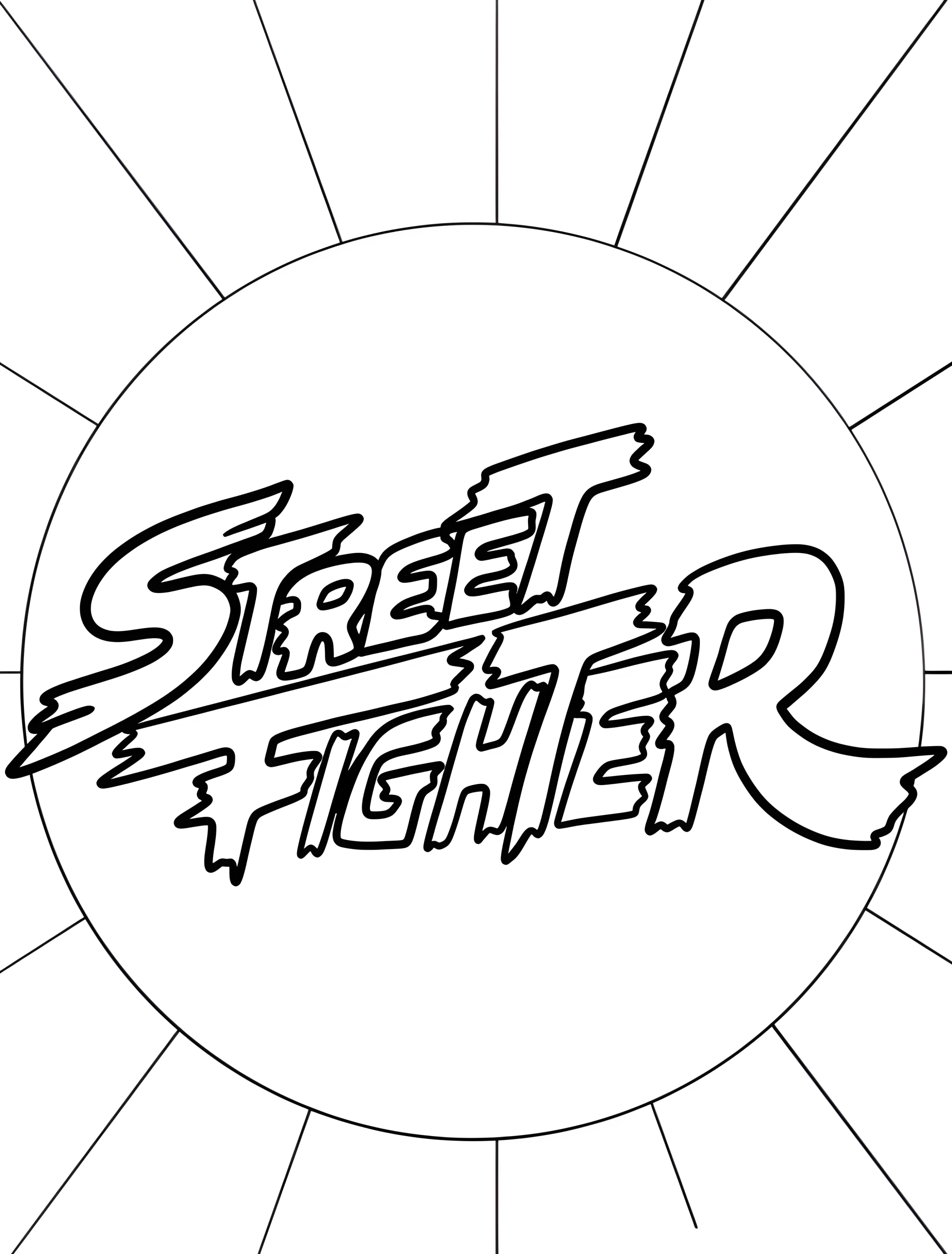 Логотип Street Fighter для фанатов игр №7934. Раскраски из игр. Стрит Файтер (Street Fighter).
