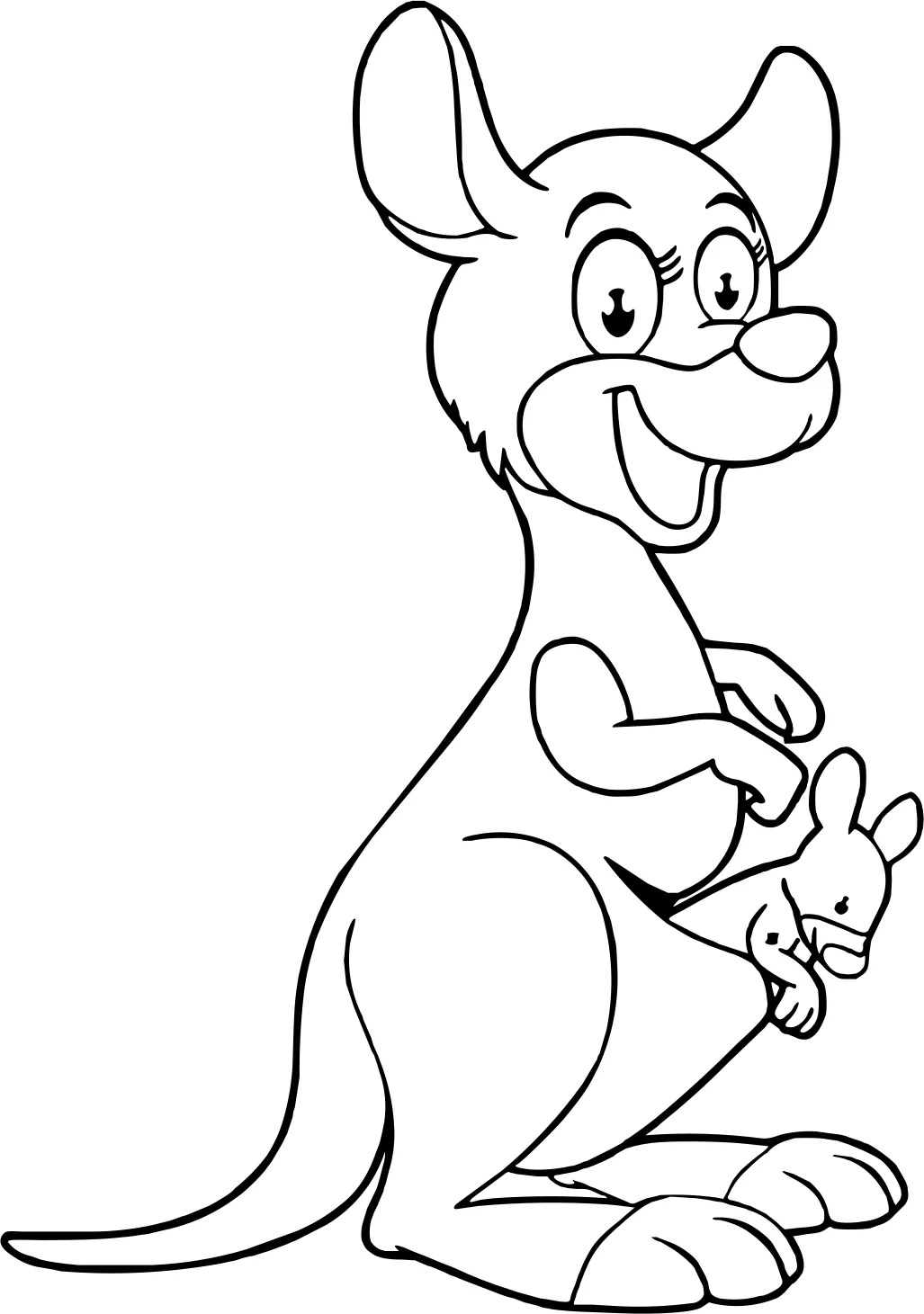 Забавные кенгуру от Kangaroo №17948. Раскраски животные (весь животный мир). Кенгуру.