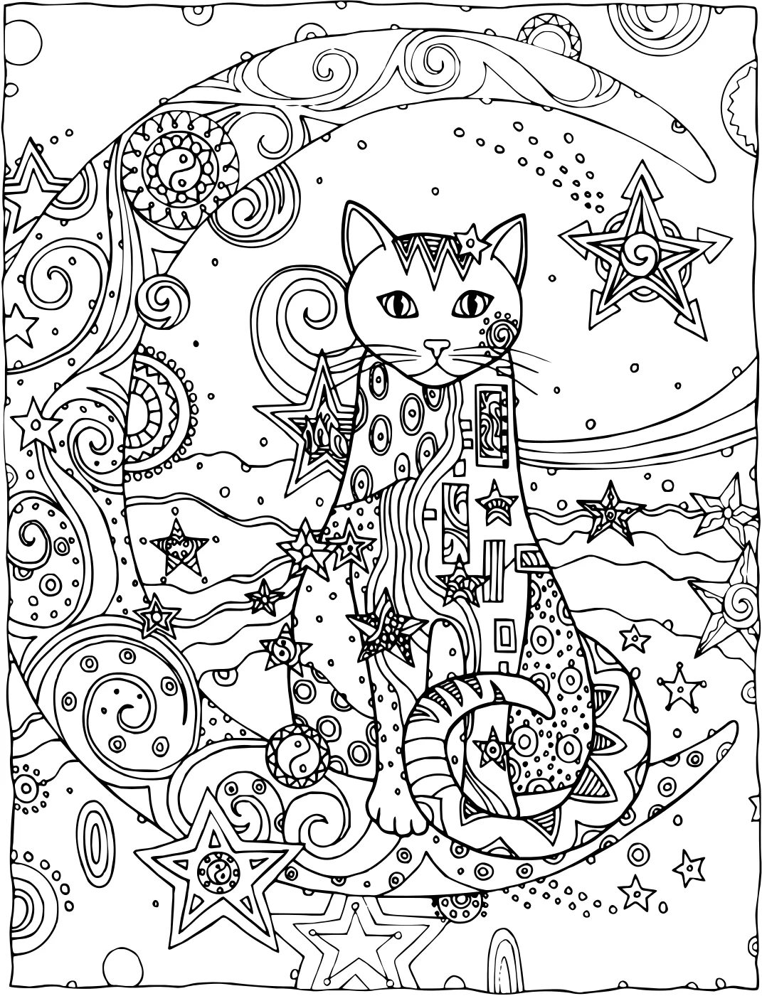 Котики — волшебные раскраски. Раскраски с красивыми котиками №17694. Раскраски животные (весь животный мир). Милые котики.