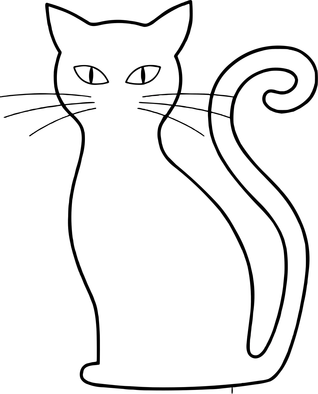 Раскраска "Котики №17750. Раскраски животные (весь животный мир). Милые котики.