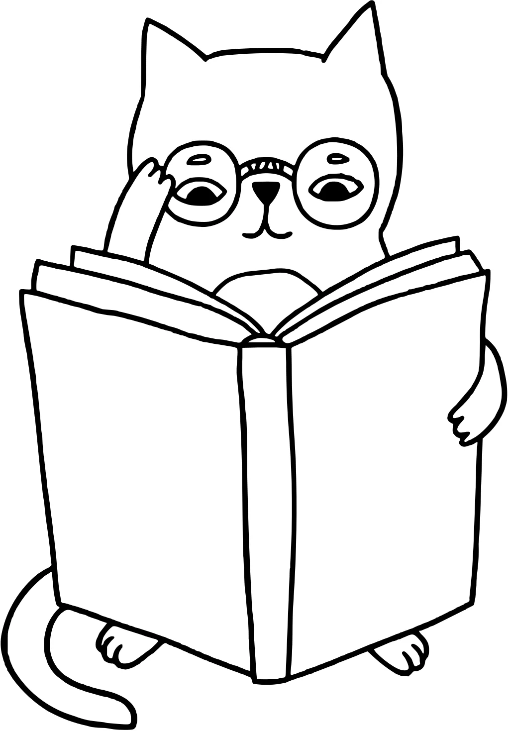 Котики. Книжка-раскраска №17732. Раскраски животные (весь животный мир). Милые котики.