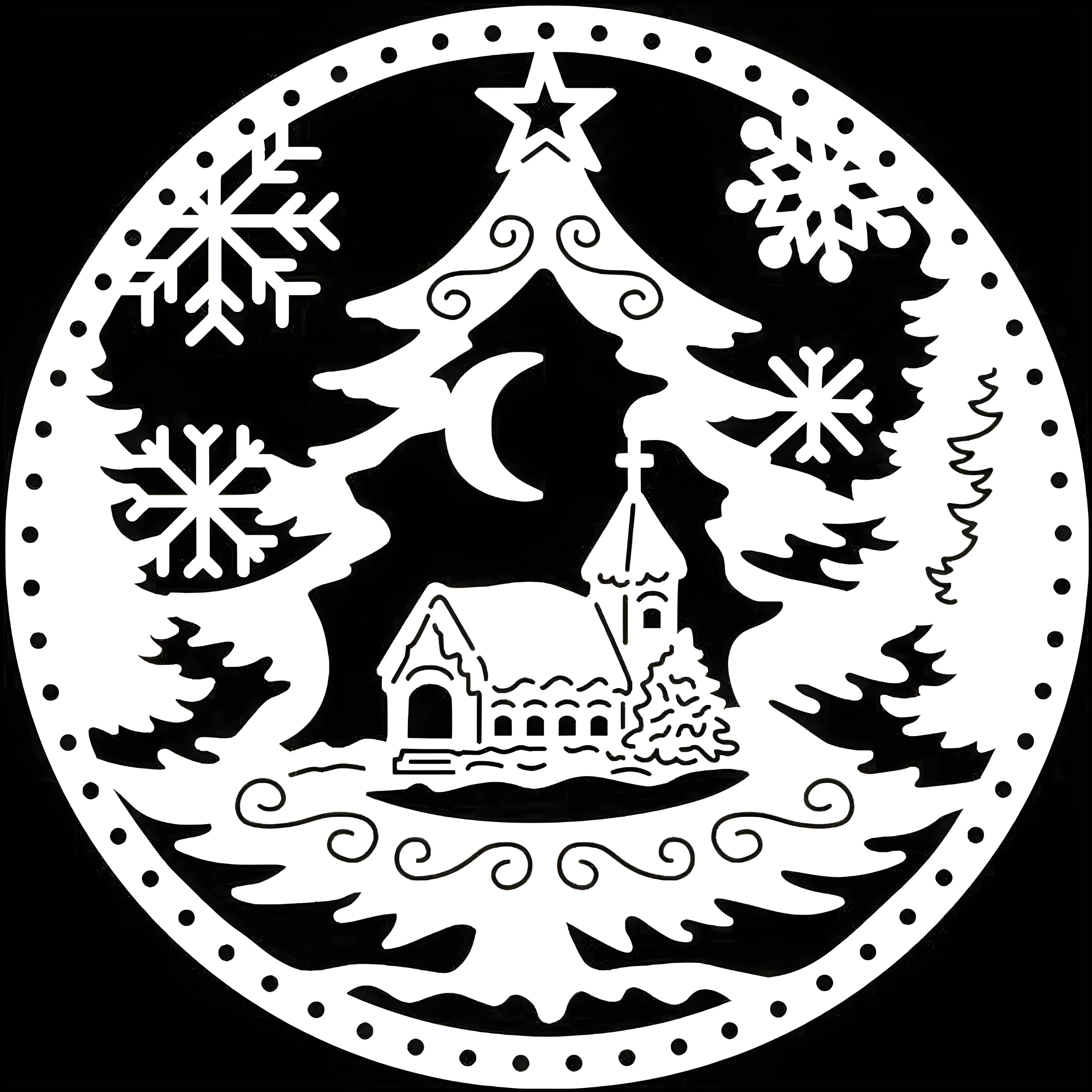 Вытынанки новогодние №1931. Шаблоны и вытынанки. Большие вытынанки снежинок
.
