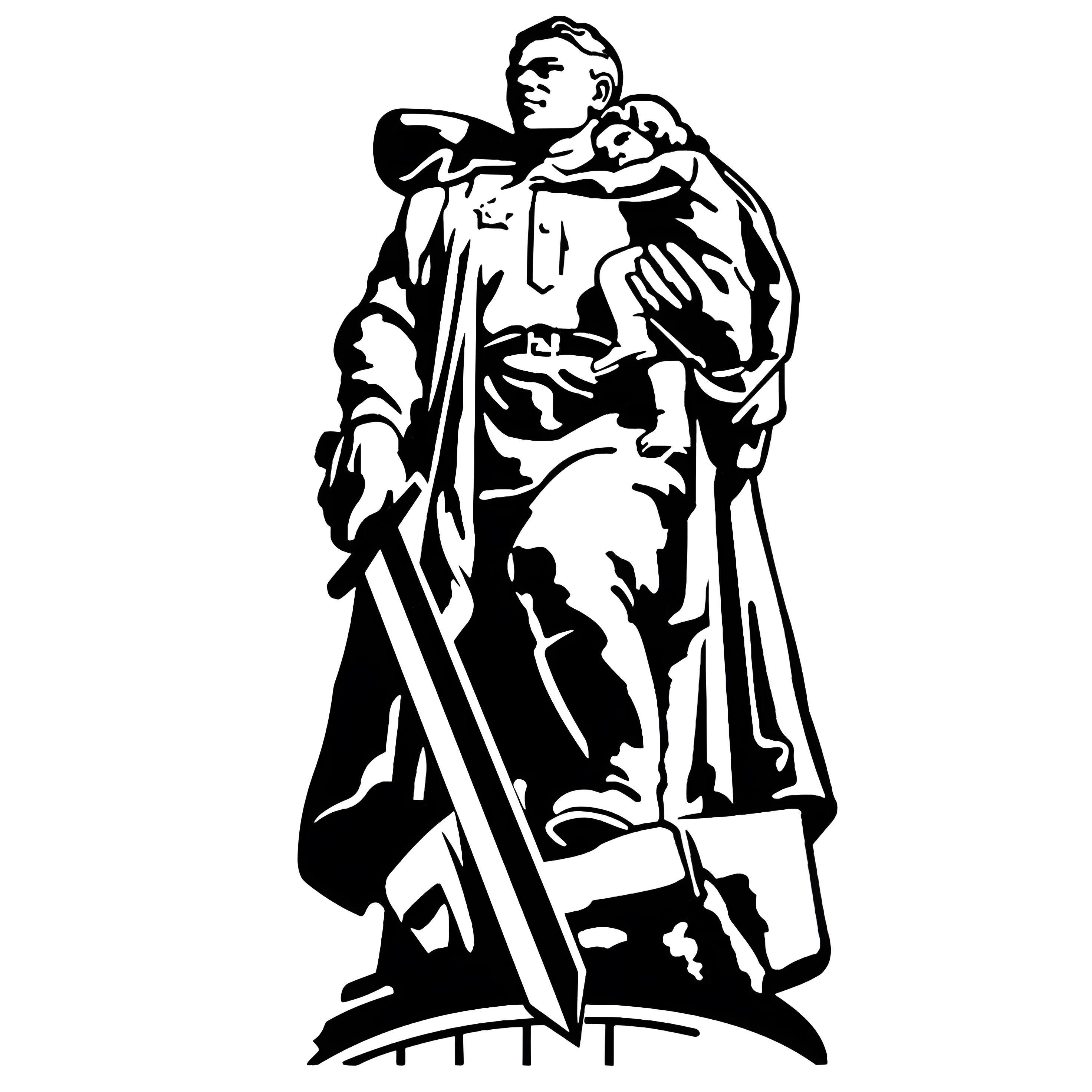 Памятник воину освободителю в Берлине №3289. Шаблоны и вытынанки. Весенние вытынанки на 9 мая
.