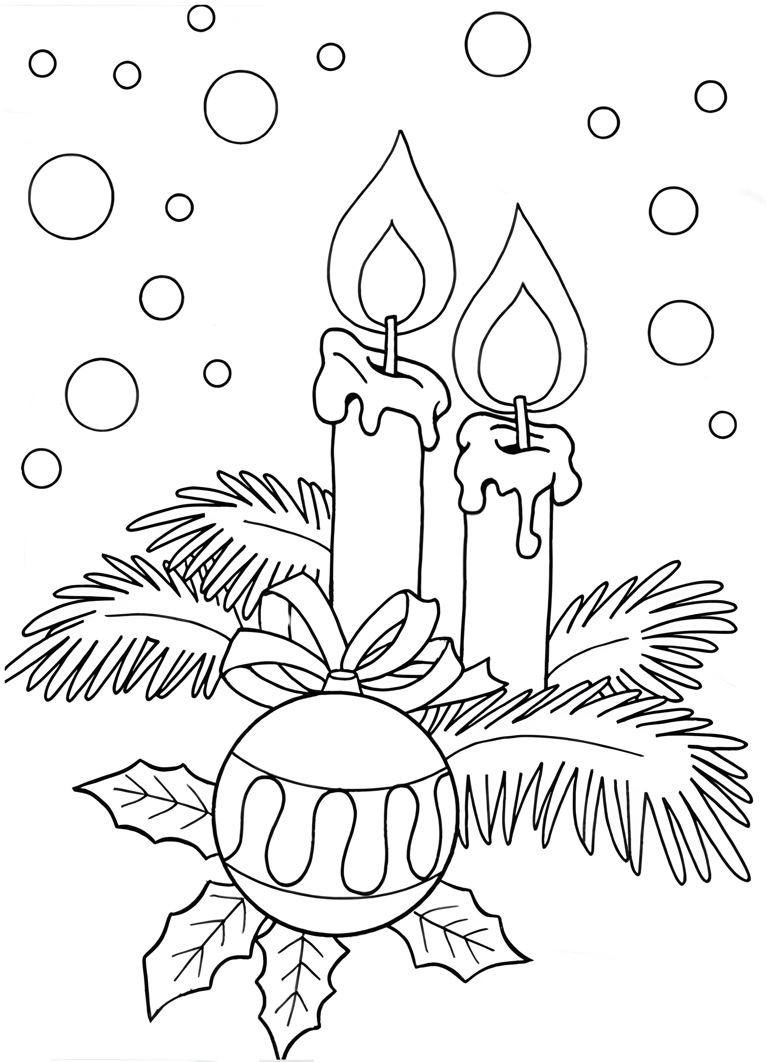 Новогодний натюрморт раскраска №3961. Шаблоны и вытынанки. Рождество, рождественские вытынанки на рождество.