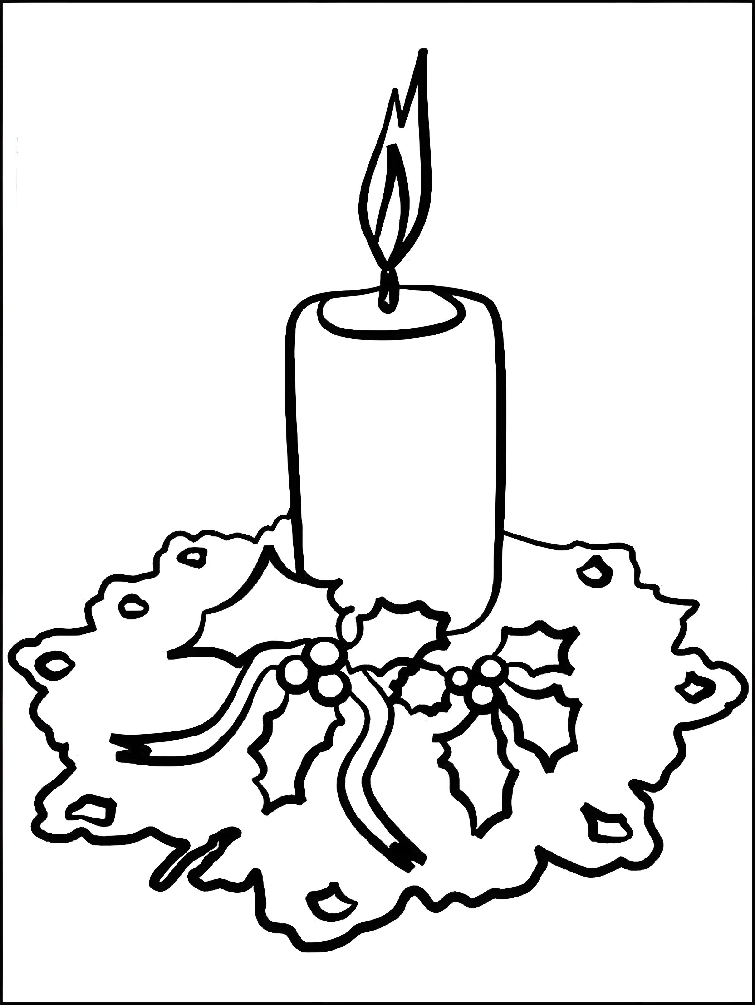 Трафарет свеча Новогодняя №3971. Шаблоны и вытынанки. Рождество, рождественские вытынанки на рождество.
