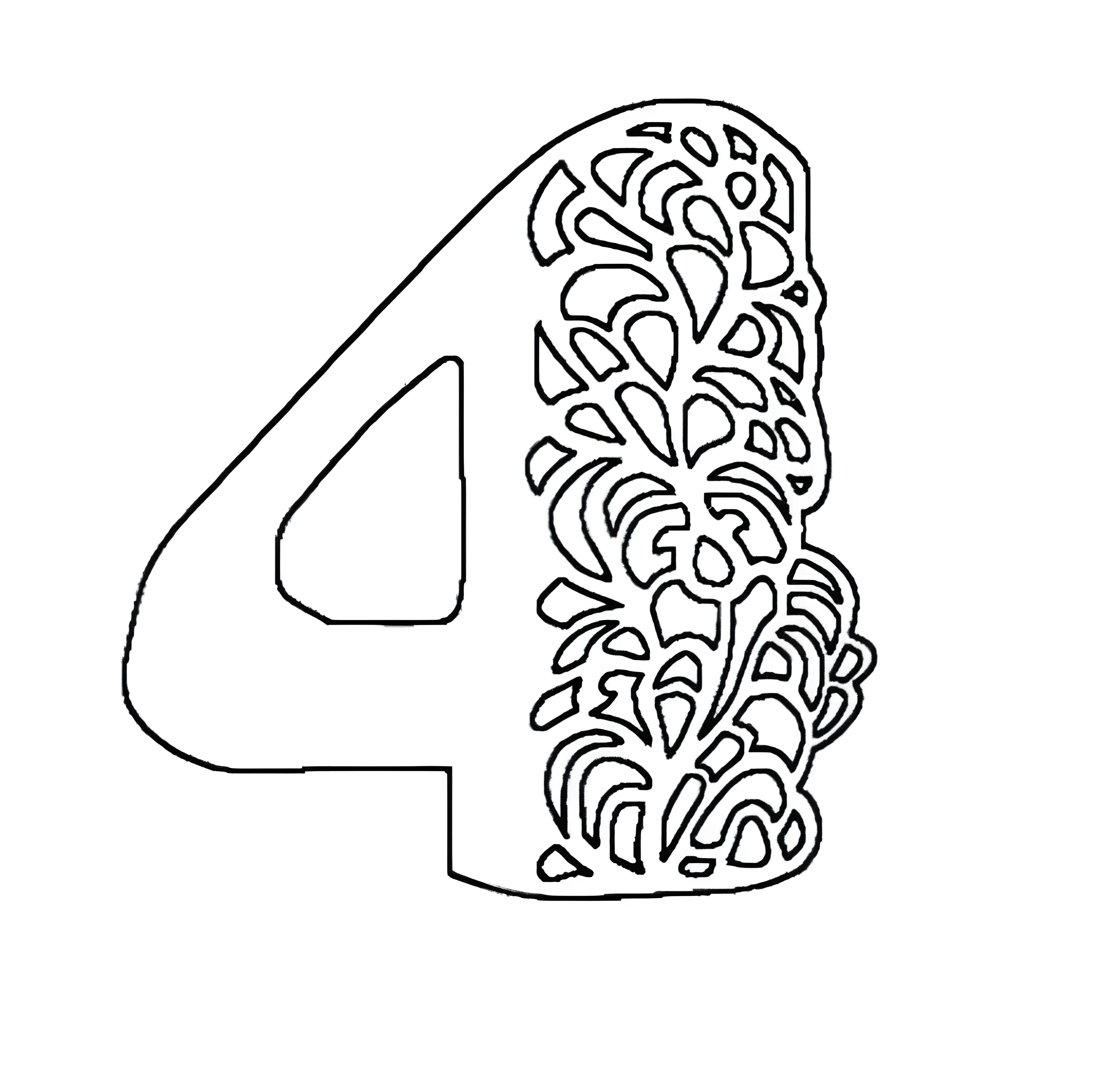 Зульфия Дадашова схемы №6180. Шаблоны и вытынанки. Цифры, вытынанки с цифрами.
