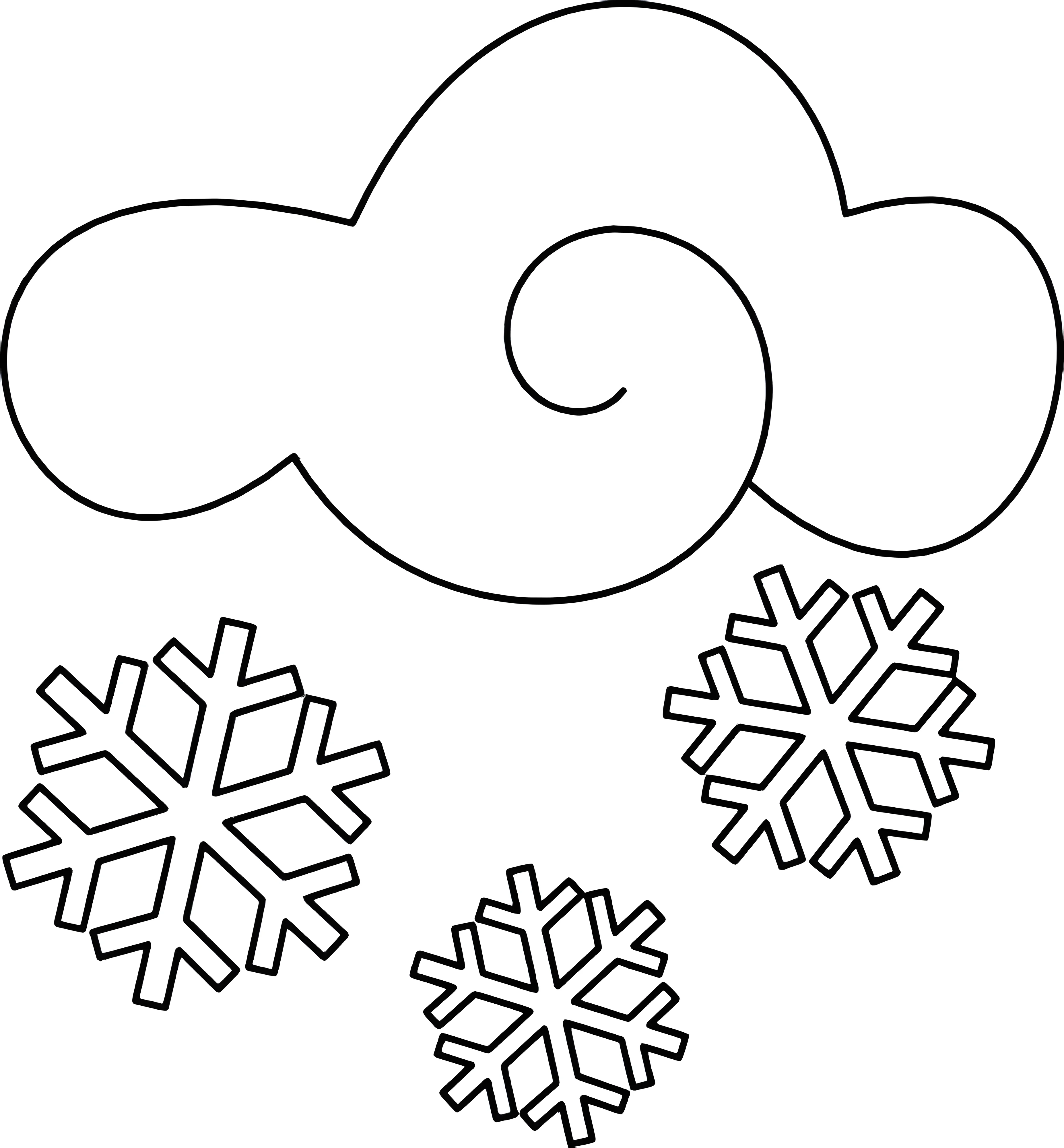 Облако со снежинками раскраска №2638. Шаблоны и вытынанки. Большие вытынанки снежинок
.
