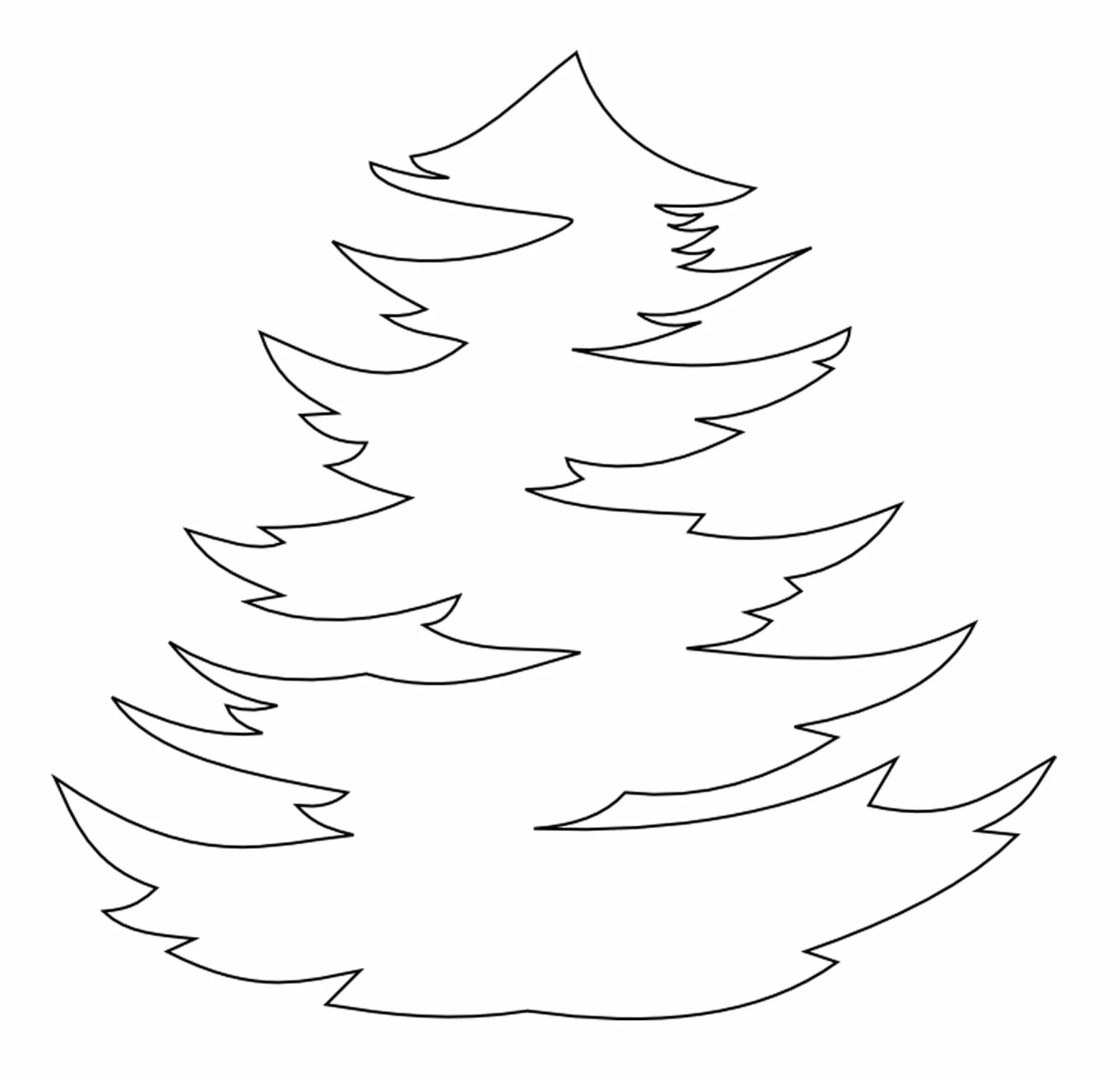 Вытынанка Новогодняя елка №11815. Шаблоны и вытынанки. Вытынанки Ёлка.