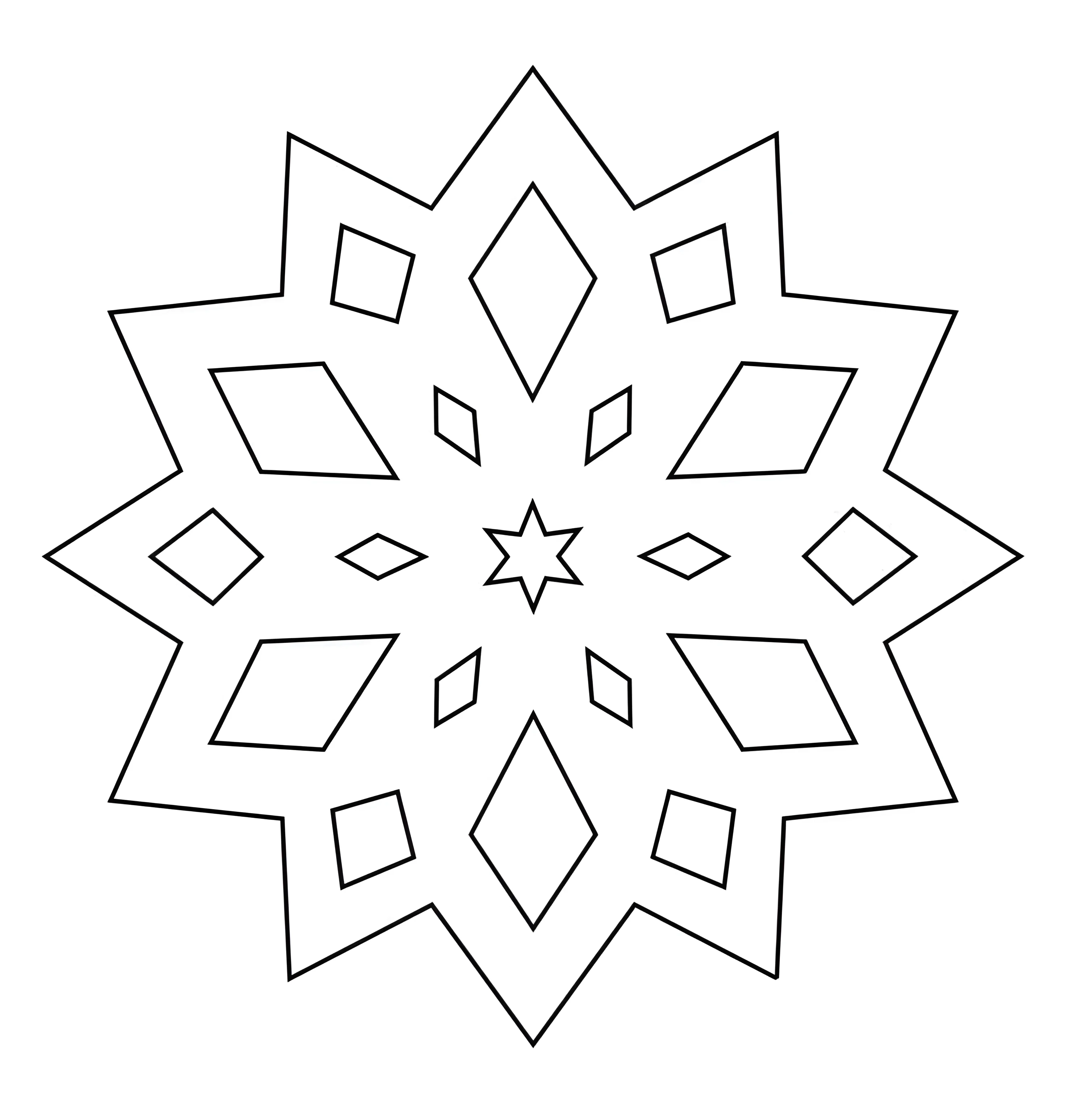 Новогодние снежинки трафареты №2073. Шаблоны и вытынанки. Большие вытынанки снежинок
.