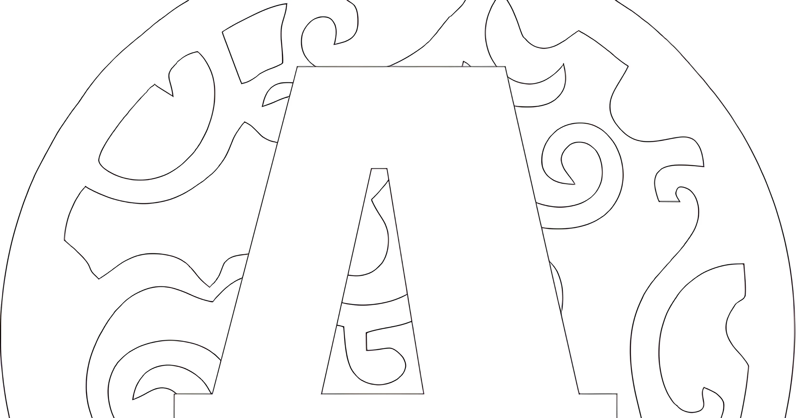 Вытынанки на 21 год №5422. Шаблоны и вытынанки. Буквы, вытынанки с буквами, азбука.