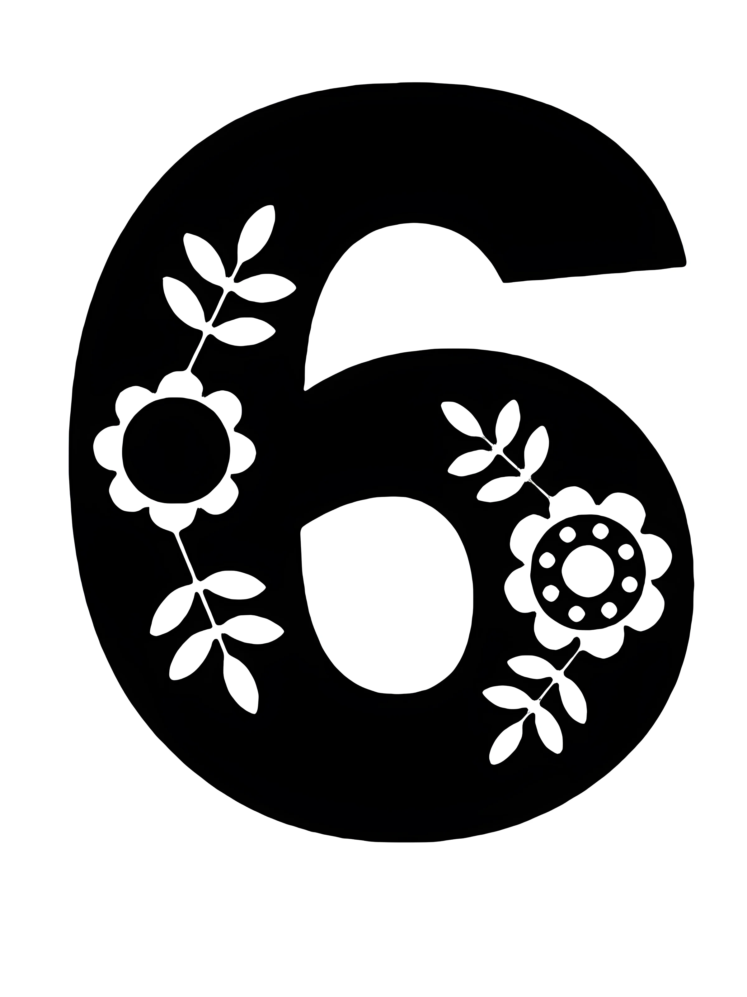 Новогодние цифры трафарет №6110. Шаблоны и вытынанки. Цифры, вытынанки с цифрами.