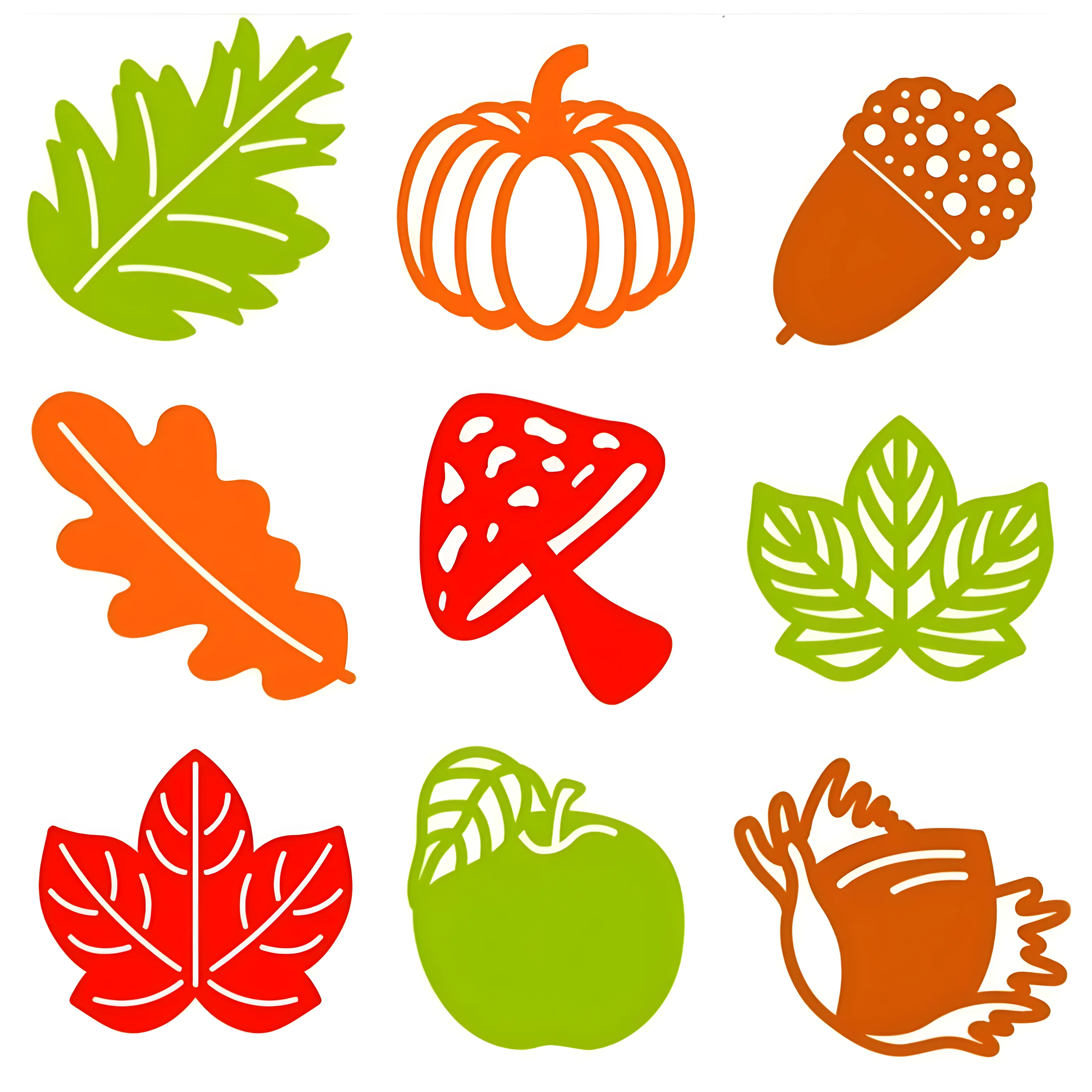Вырезалки осень №7529. Шаблоны и вытынанки. Осенние вытынанки.