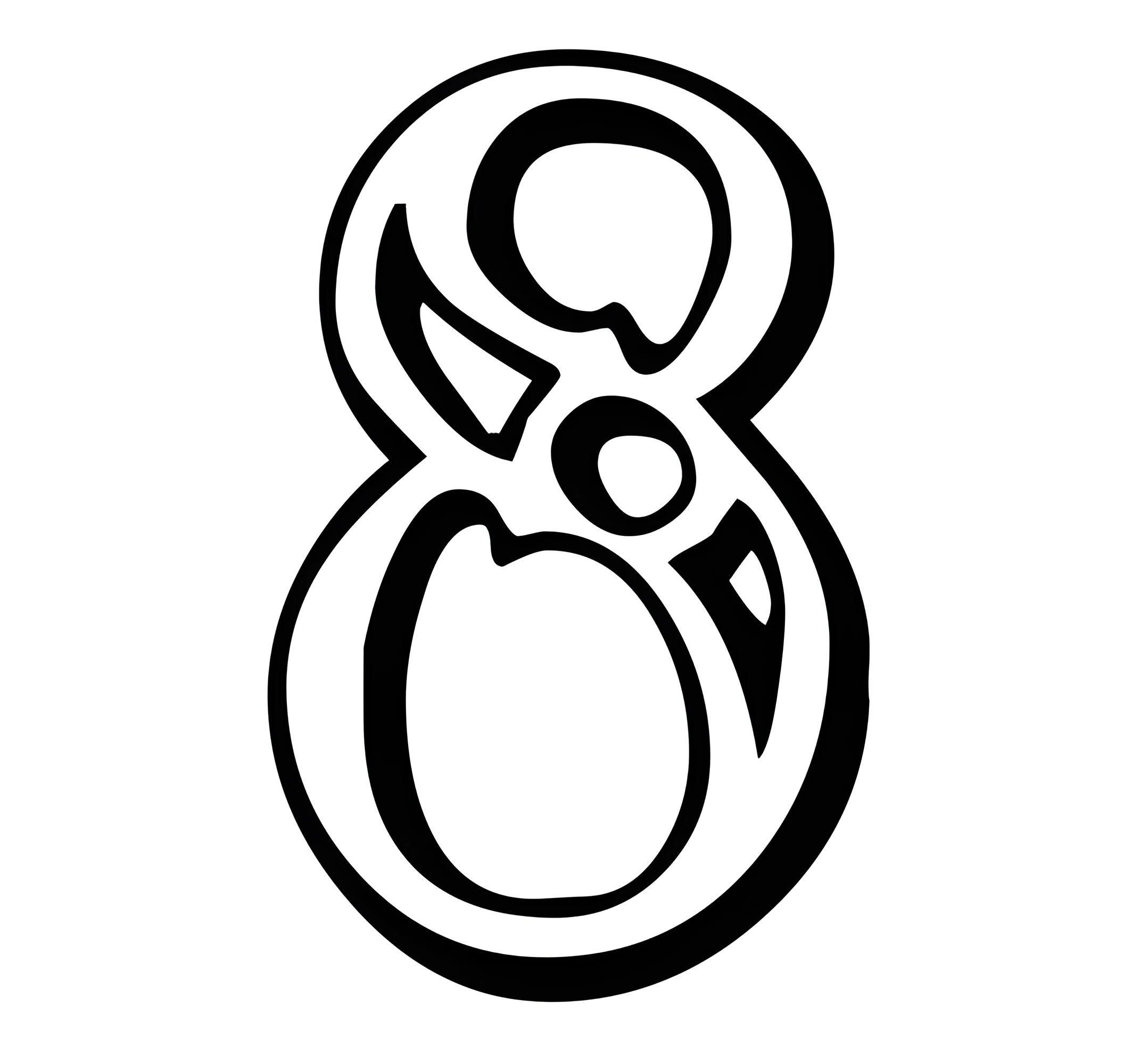 Цифра 8 трафарет №5831. Шаблоны и вытынанки. Цифры, вытынанки с цифрами.