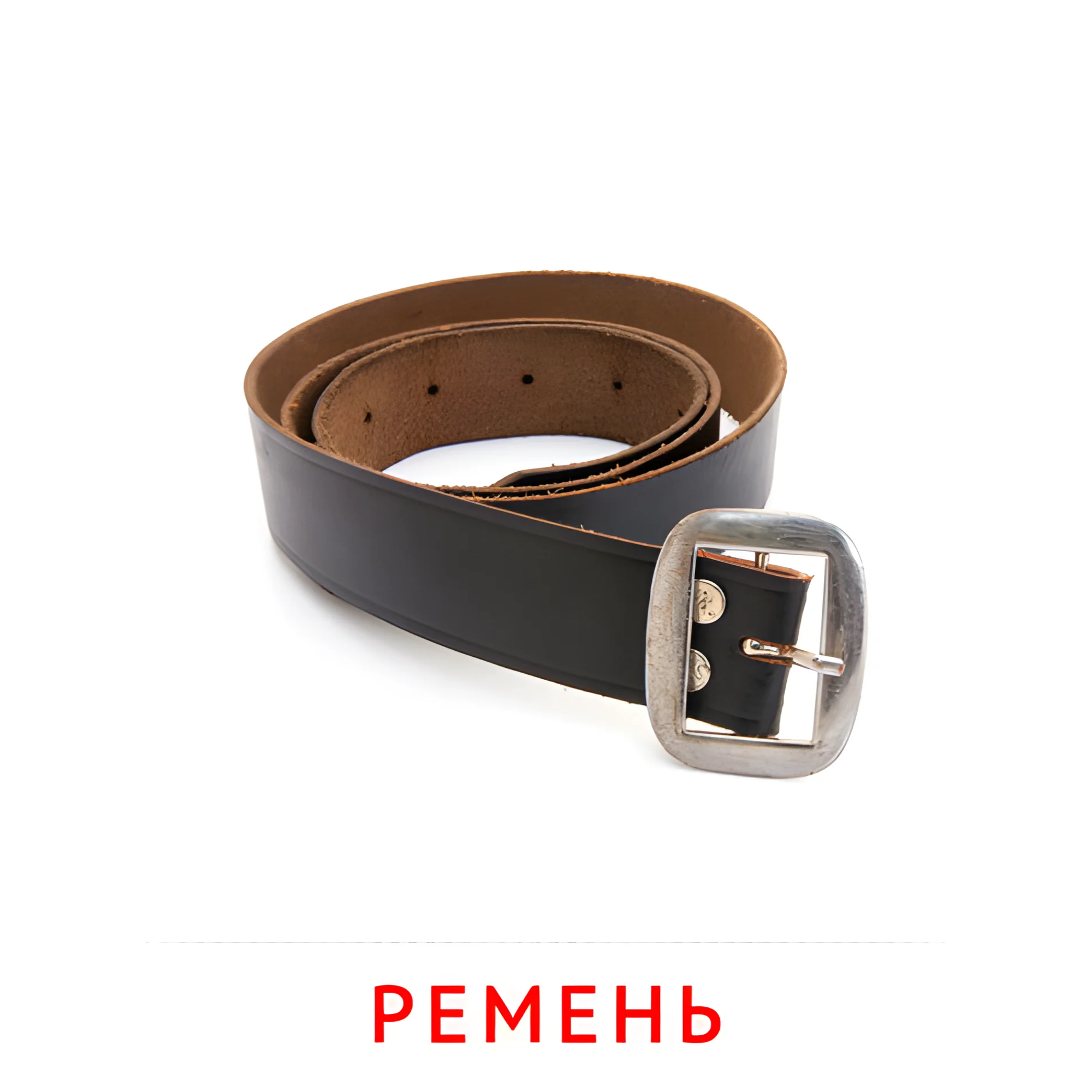 Ремень №2518. Карточки Домана на русском языке. Одежда и обувь.