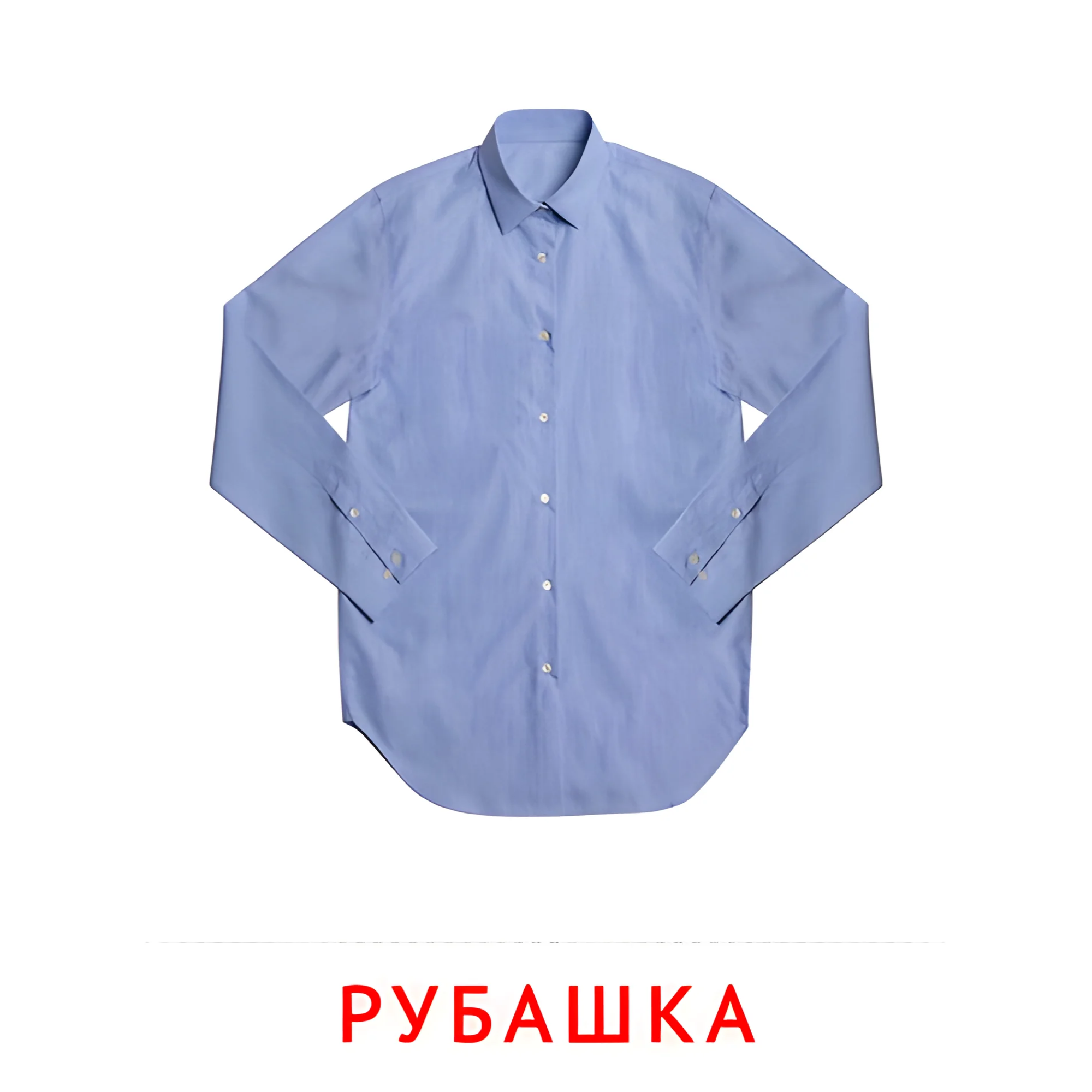 Рубашка №2519. Карточки Домана на русском языке. Одежда и обувь.
