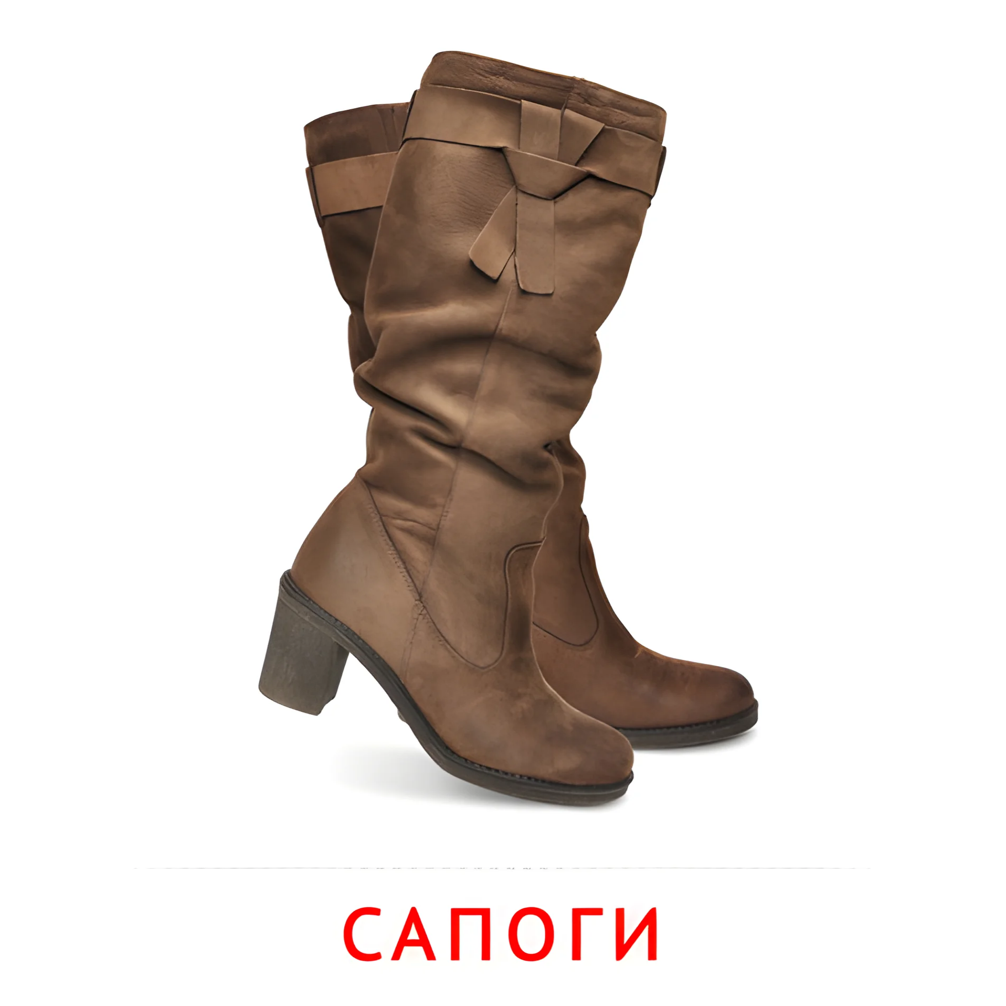 Сапоги №2523. Карточки Домана на русском языке. Одежда и обувь.