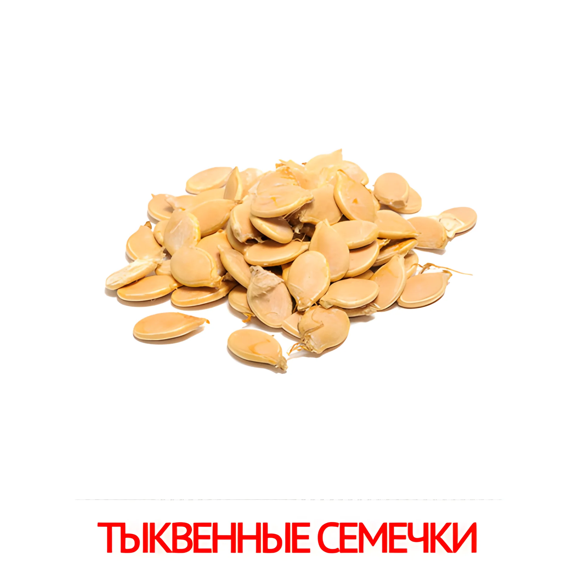 Тыквенные семечки №2326. Карточки Домана на русском языке. Орехи и сухофрукты.