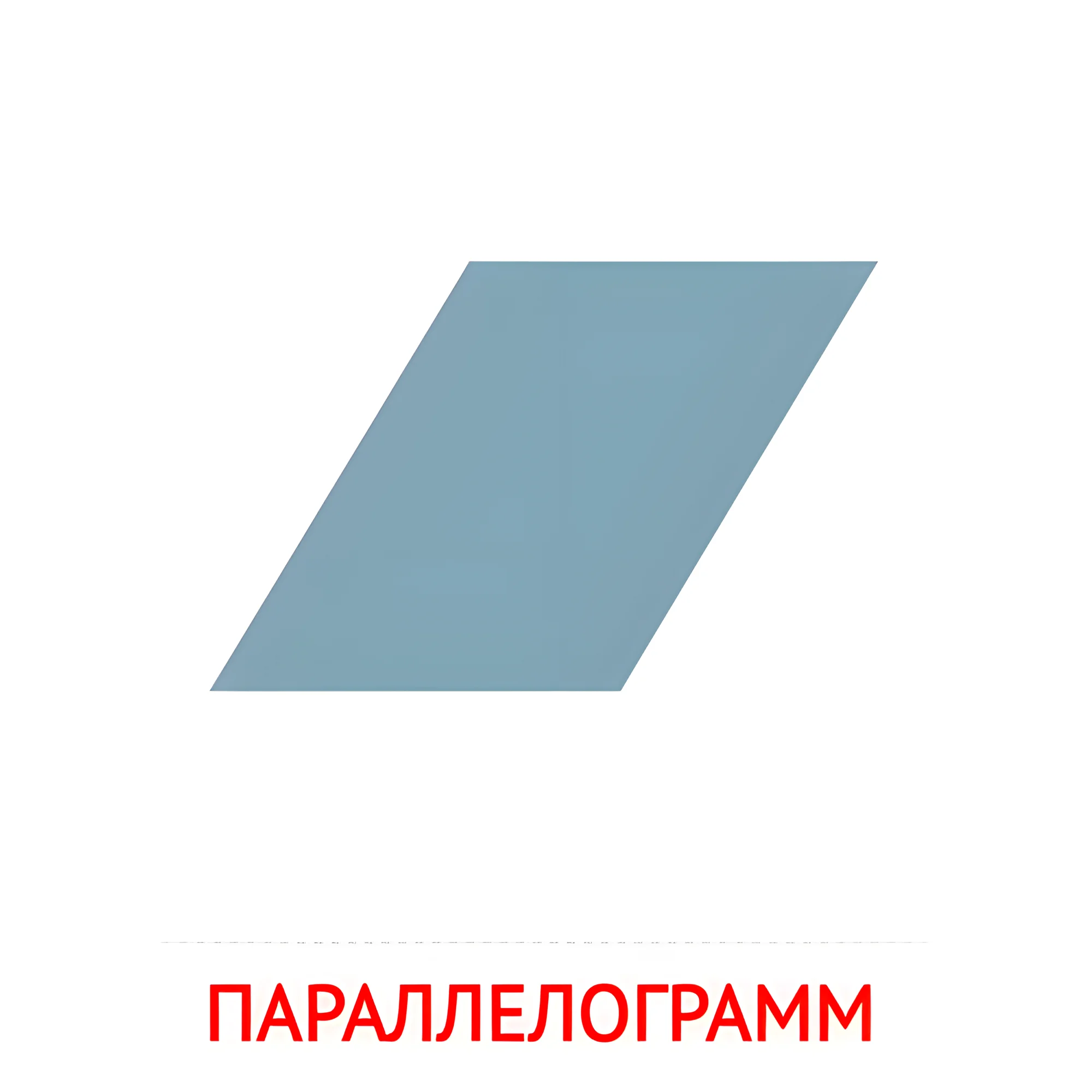 Параллелограмм №2488. Карточки Домана на русском языке. Плоские геометрические фигуры.