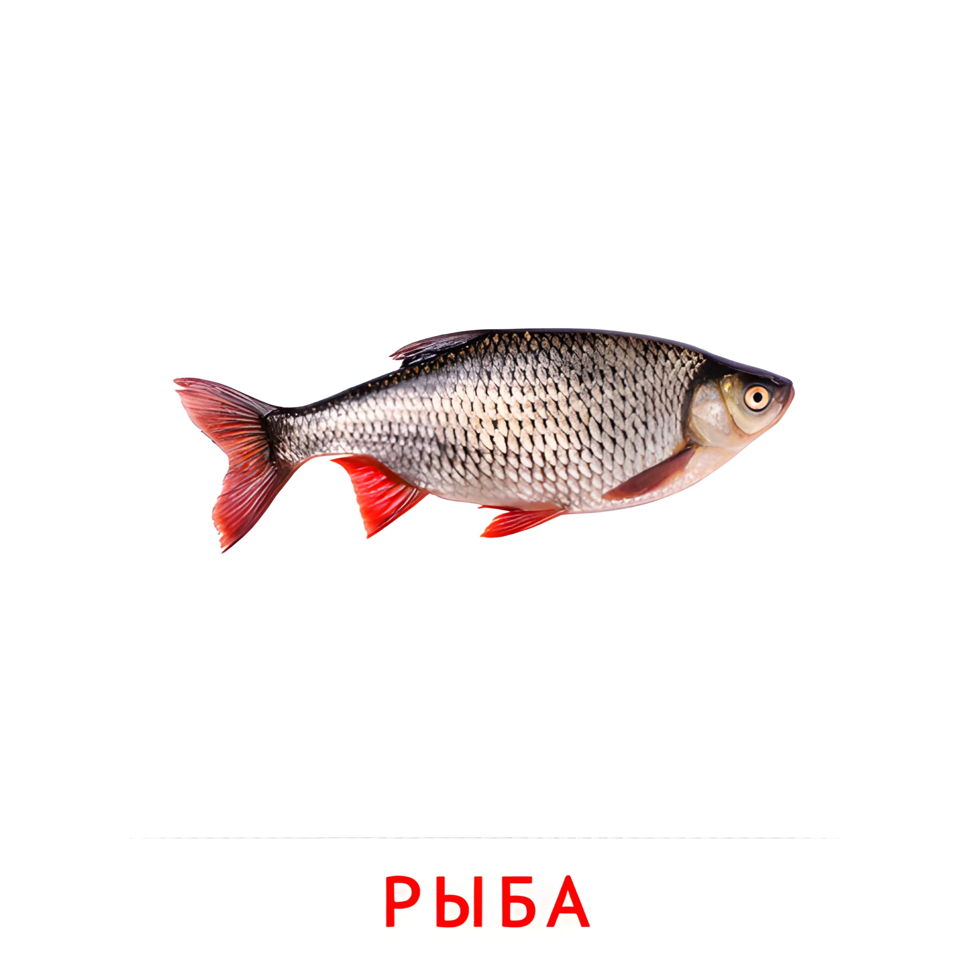 Рыба №2078. Карточки Домана на русском языке. Рыбы и другие морские обитатели.